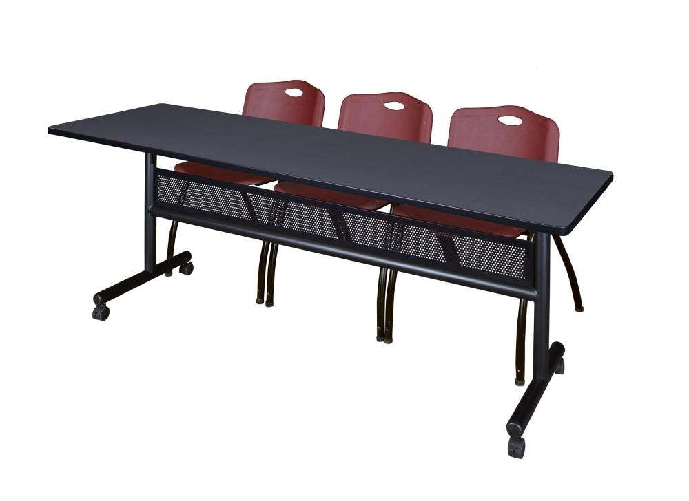 Regency MKFTM8424GY47BY Training Gray 4-Person Training Table (84-in W x 29-in H)