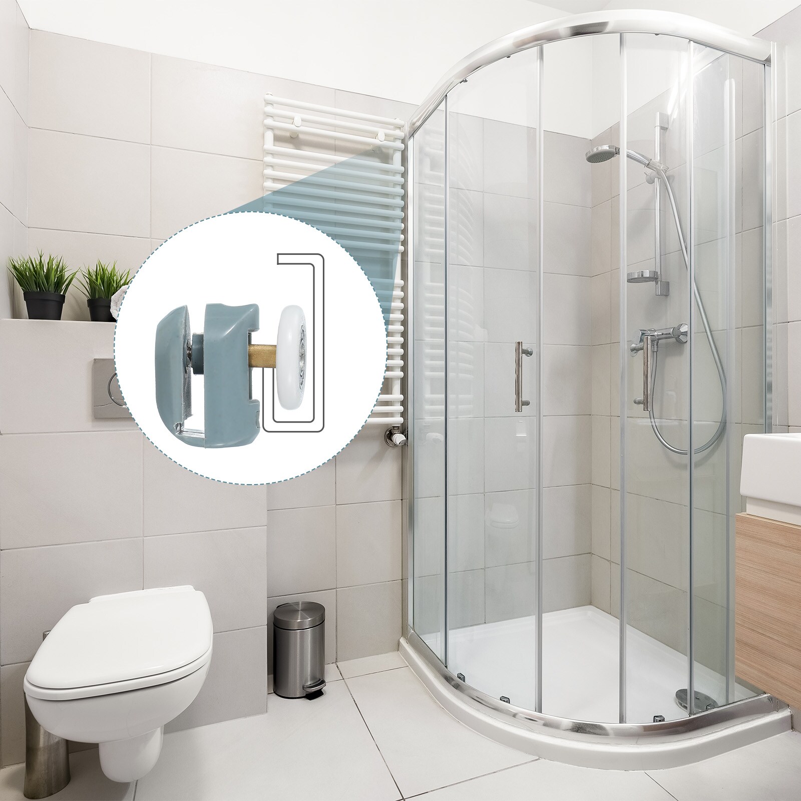 Unique Bargains S25093000UX9299 Tub-Shower-Door-Rollers - View #4