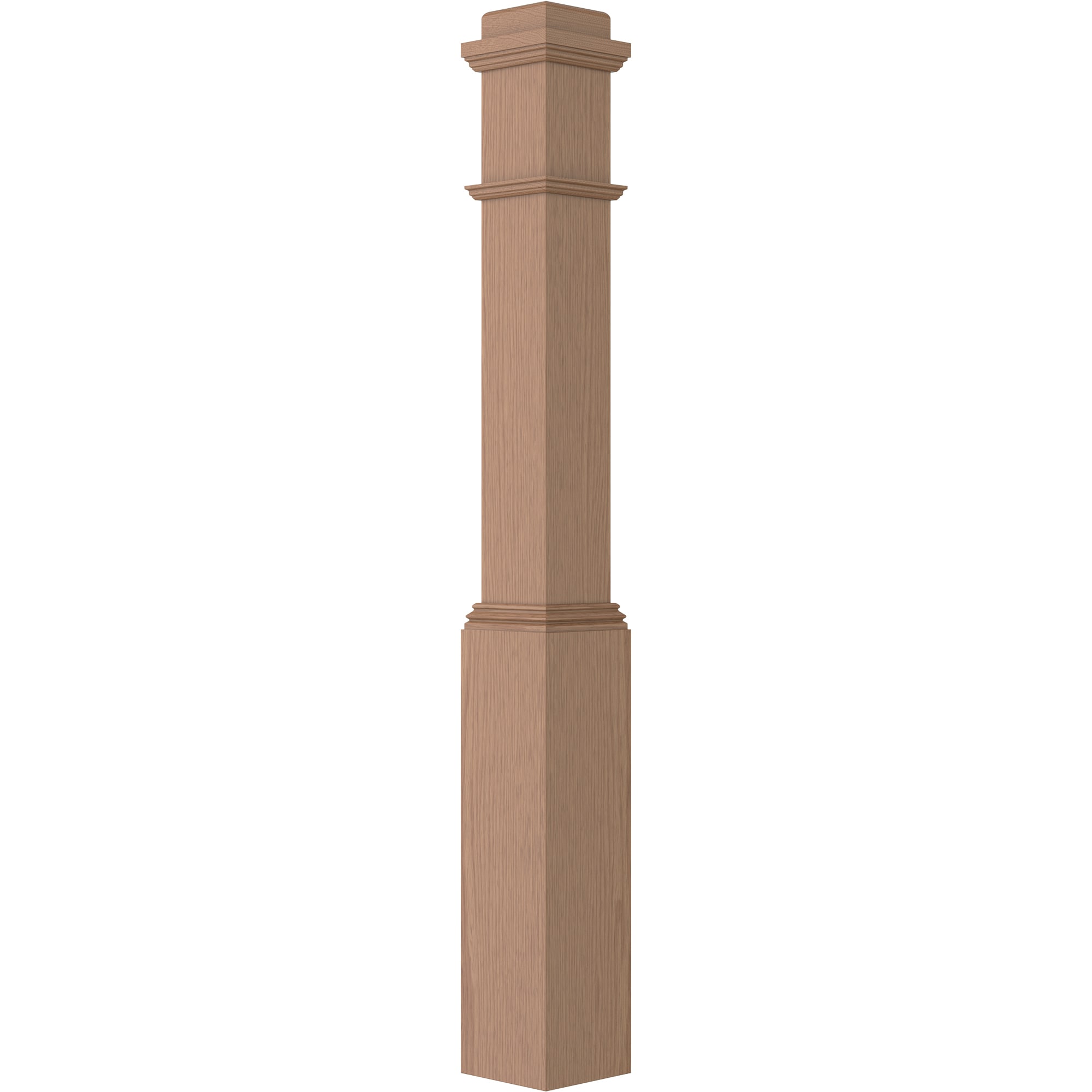 L.J. Smith Stair Systems LJ-4091-WO Heirloom 6.25-in x 55-in Unfinished White oak Universal Stair Newel Post