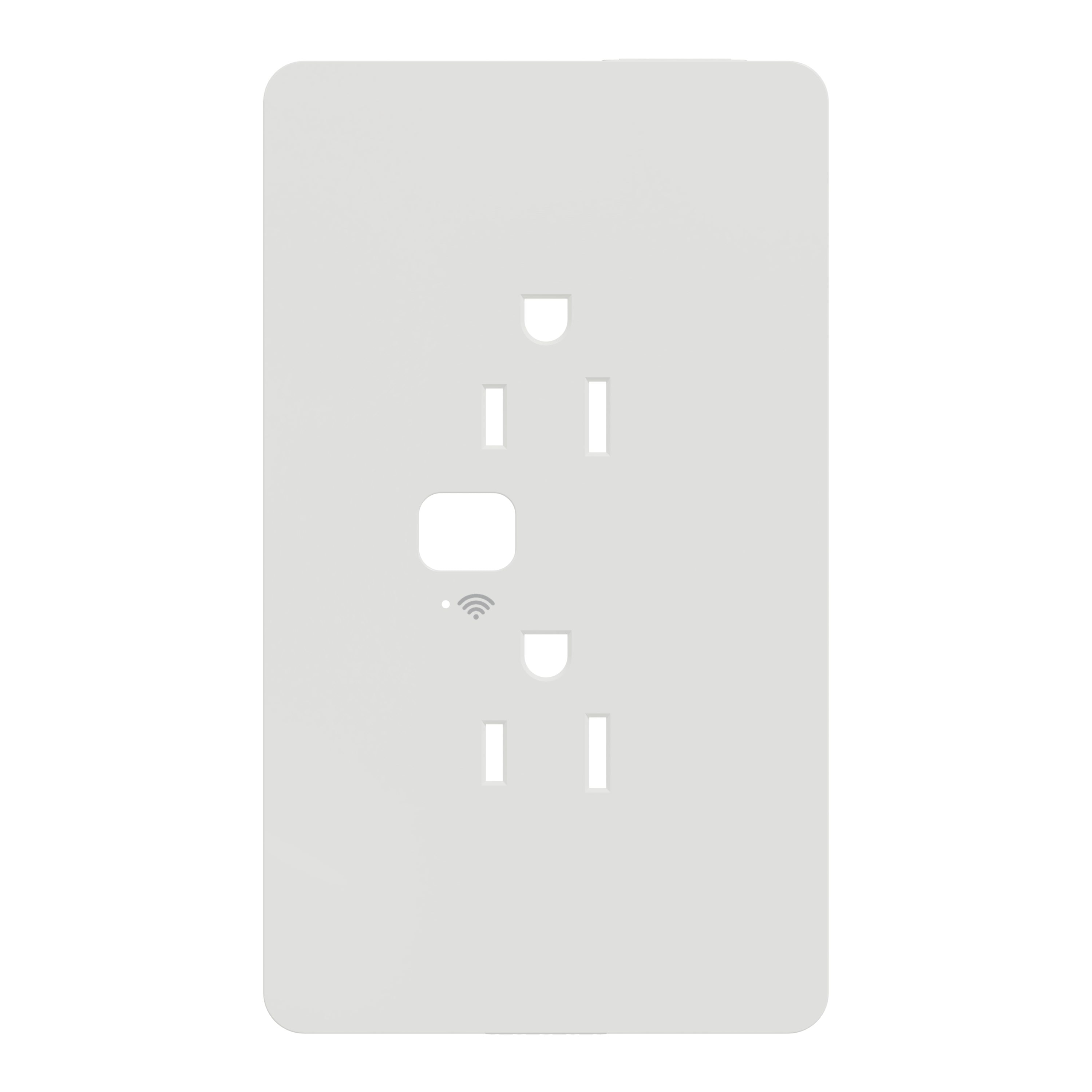 Square D SQWVS44101WHW XD Series 1 -Gang Standard Size White Polycarbonate Indoor Screwless Cover plate Wall Plate