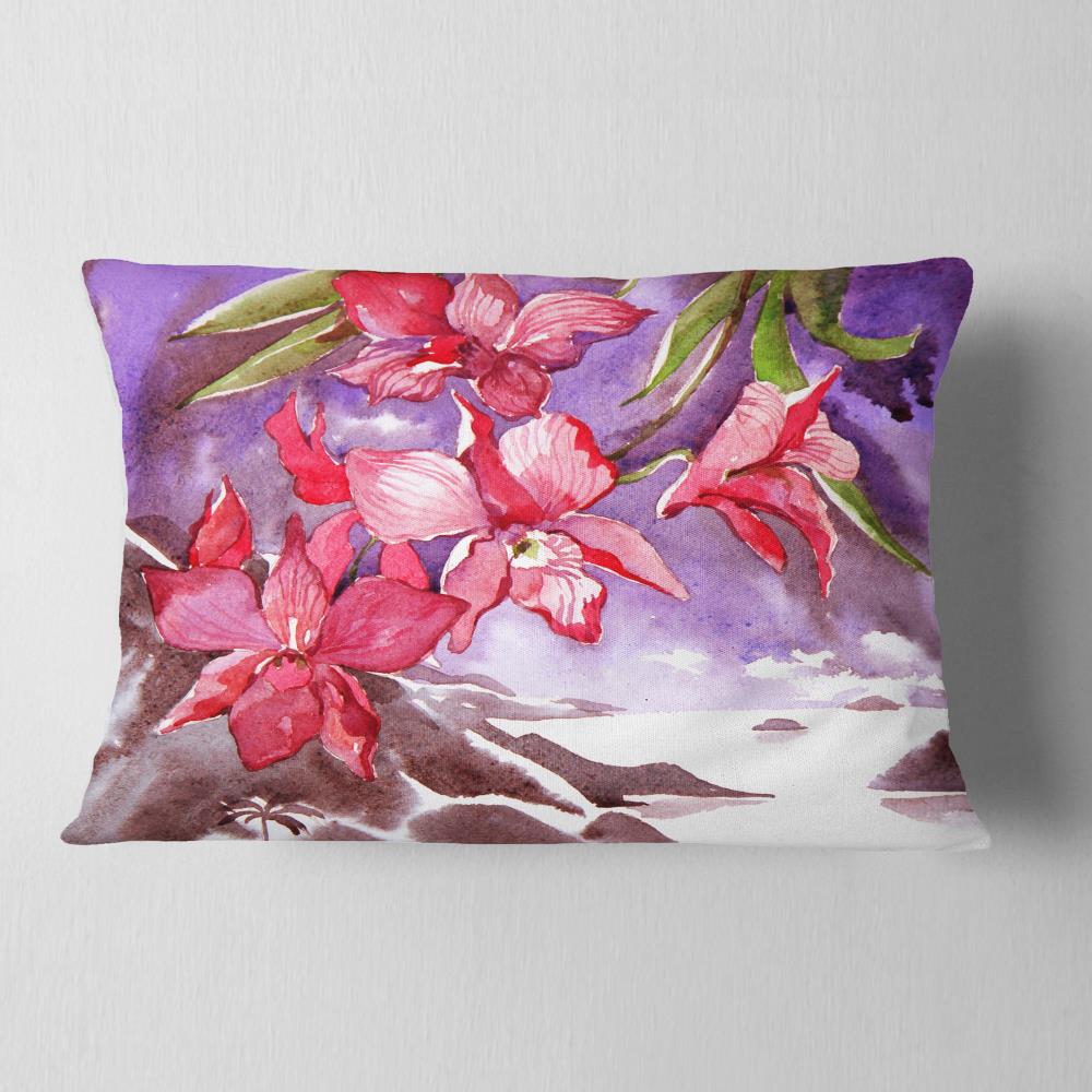 Designart CU6348-12-20 12-in x 20-in Purple Indoor Decorative Pillow