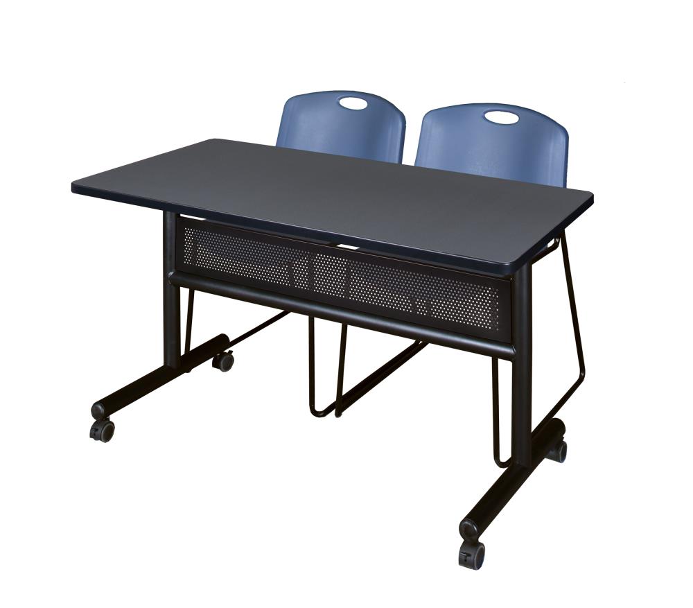 Regency MKFTM4824GY44BE Training Gray 4-Person Training Table (48-in W x 29-in H)