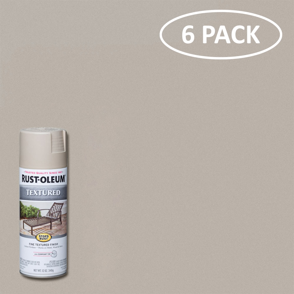 Rust-Oleum 7223830SOS Stops Rust 6-Pack Satin Sandstone Spray Paint (NET WT. 12-oz)