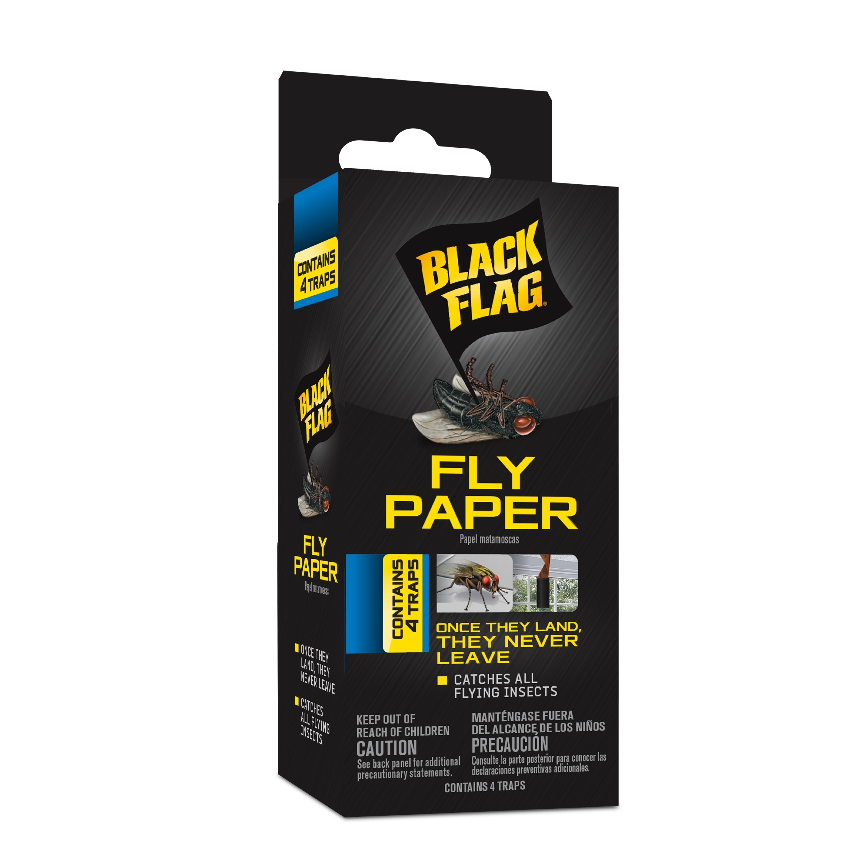 BLACK FLAG Fly Paper Indoor/Outdoor Insect Trap (4-Pack) in the