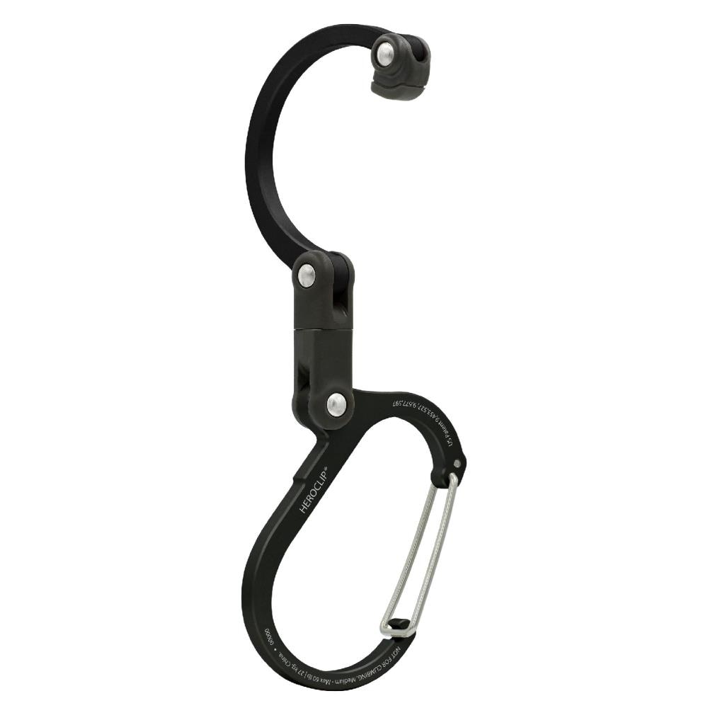 Heroclip Aluminum Oval Carabiner with 360 Rotation, Stealth Black, 3.7-in  Length, 2 oz. Weight, 60 lbs. Support in the Carabiners department at