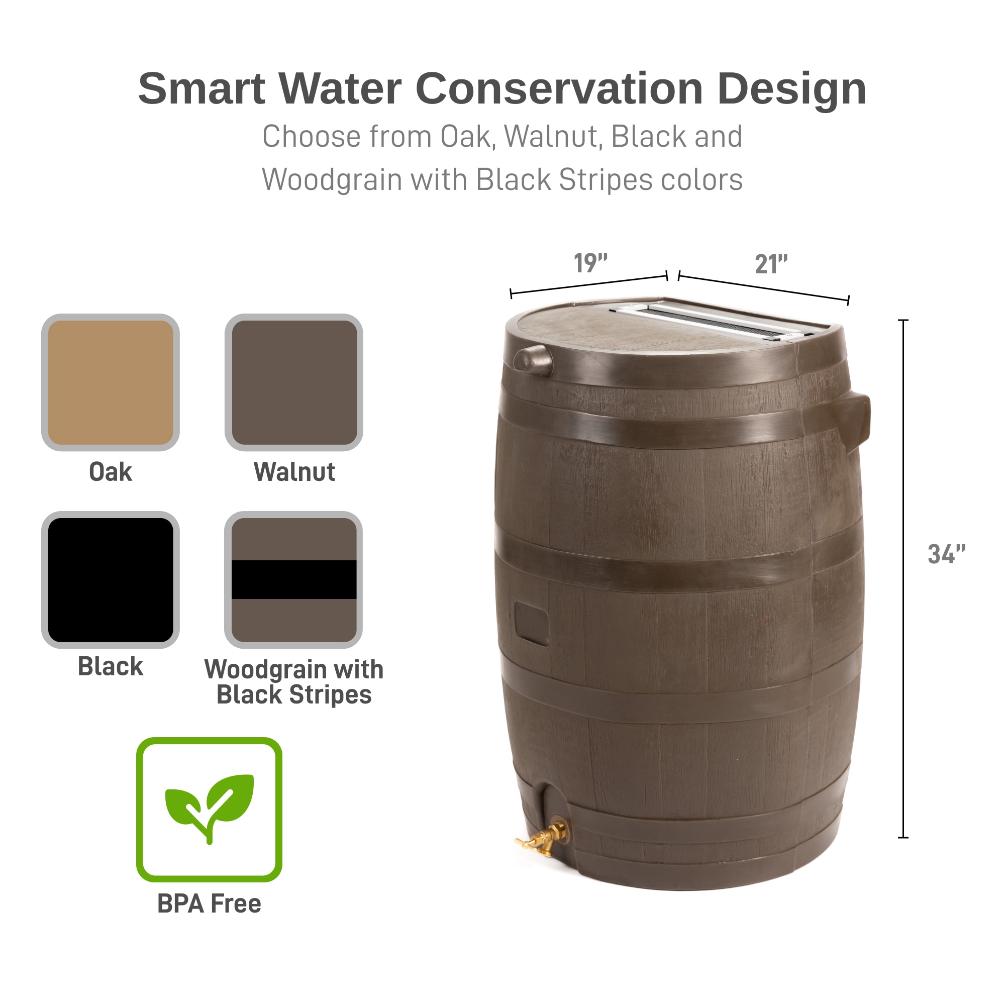 RTS Home Accents 551000100A5681 Rain-Barrels - View #3