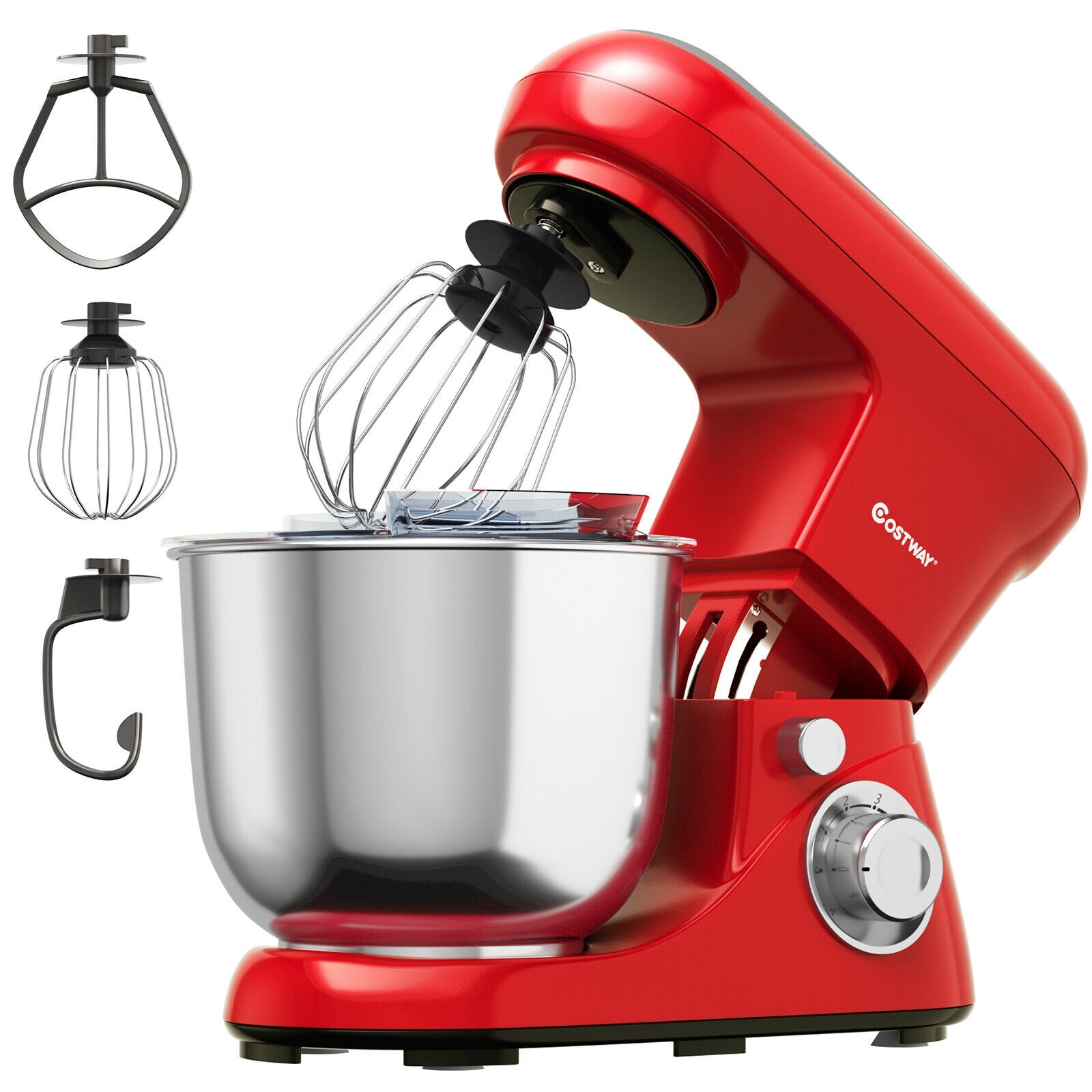 GZMR 5.3-Quart 6-Speed Red Residential Stand Mixer in Stand Mixers at Lowes.com