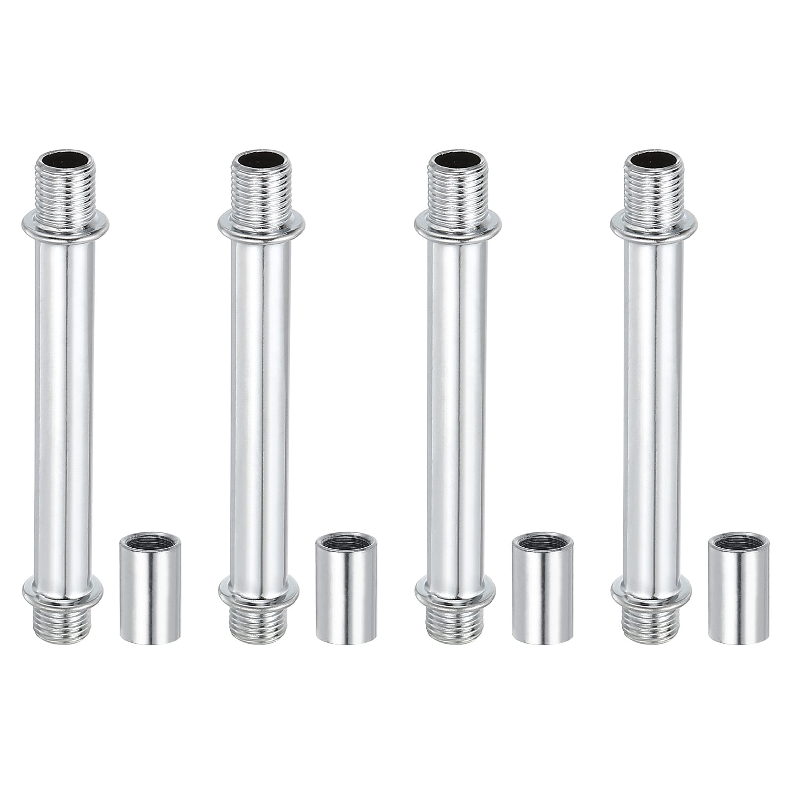 PATIKIL Straight Pipe Lamp Stems Rod Kit 4Set M10 Carbon Steel 80mm(3 ...