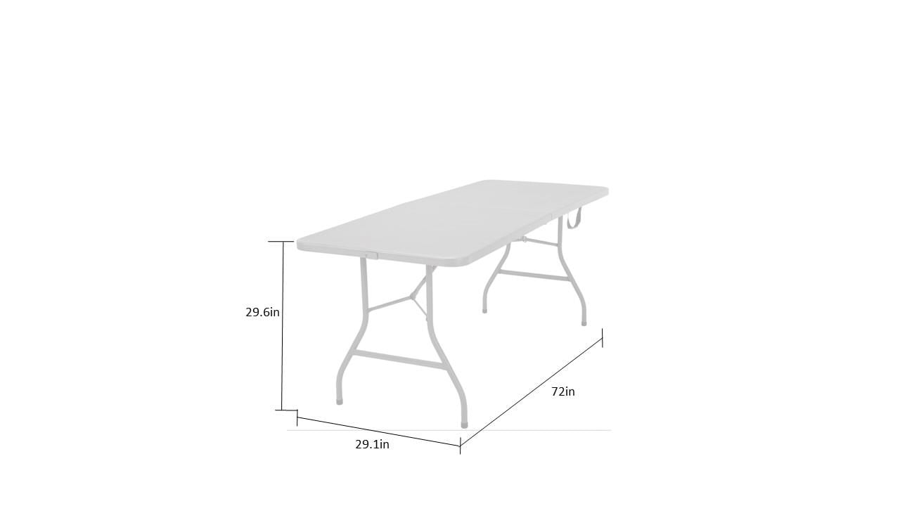 Cosco 72'' Gray Metal and Plastic Folding Table