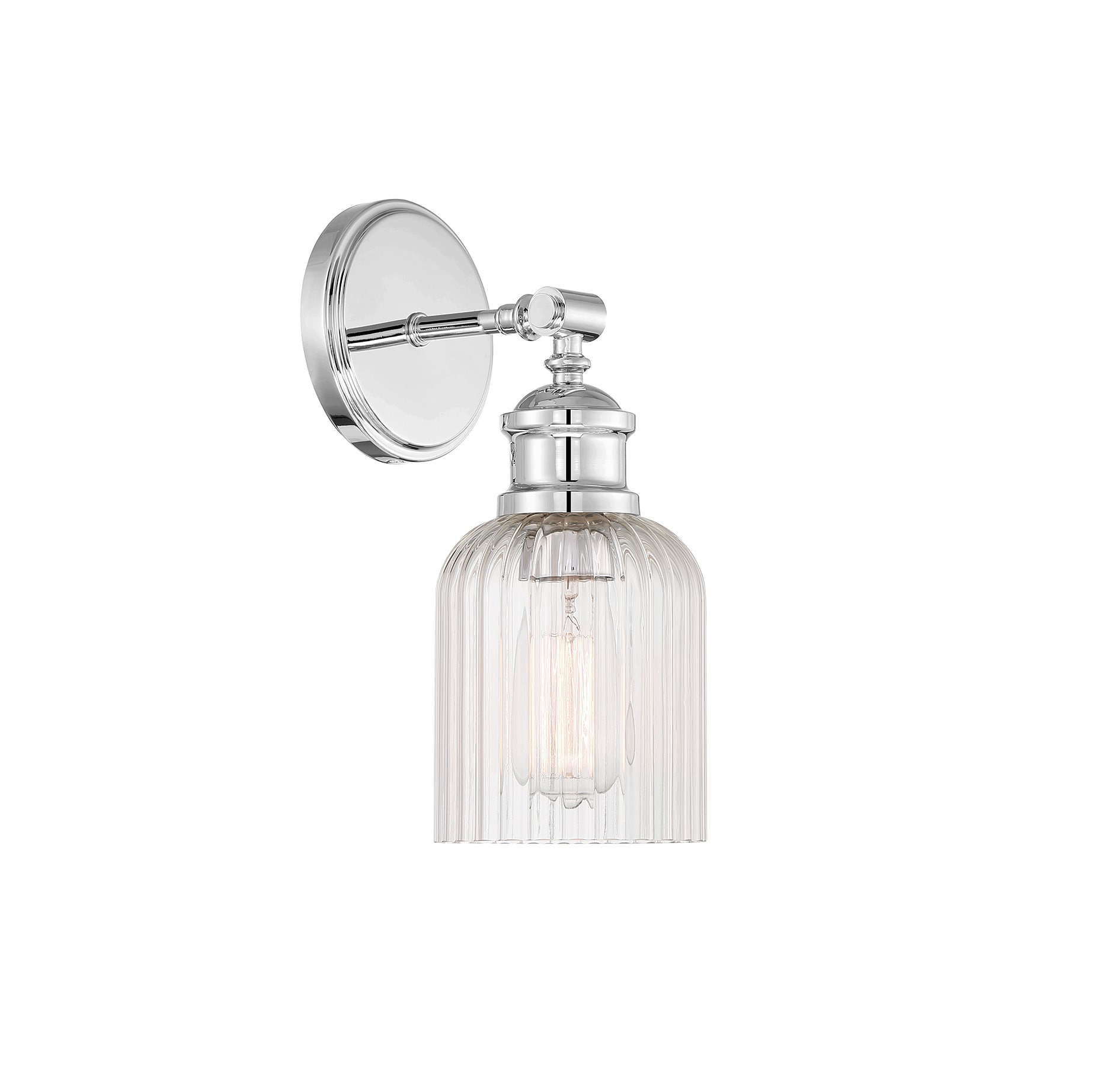 Meridian Lite Trends M90083CH Meridian 5-in W 1 -Light Polished Chrome Vintage Wall Sconce
