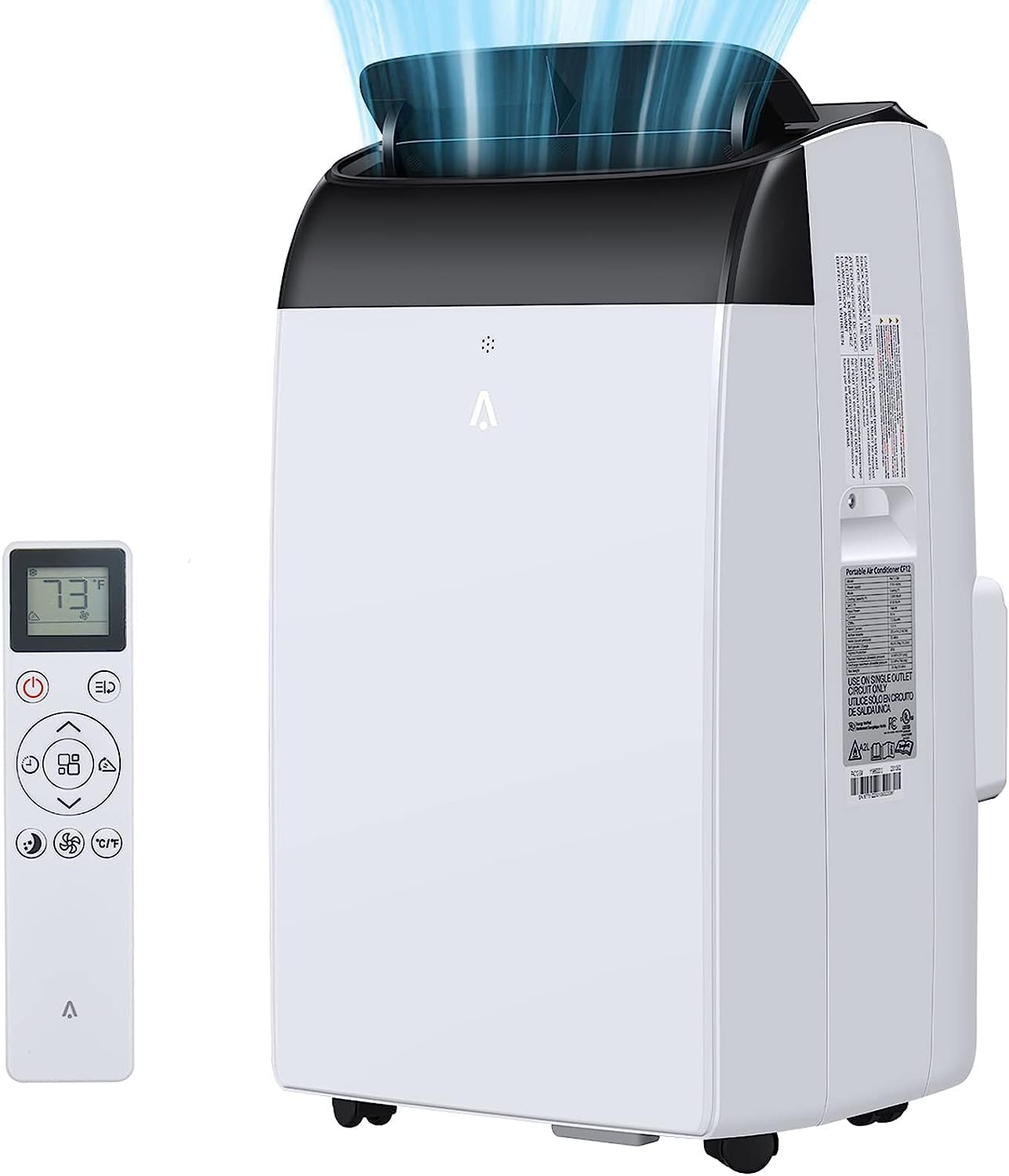 Idealhouse 14000 BTU 3-In-1 Portable Air Conditioner With Fast Cooling Dual Motors Energy Saving WiFi Smart Control Covers Up To 750 Sq Ft For Room Use #H3466SVA6MDX