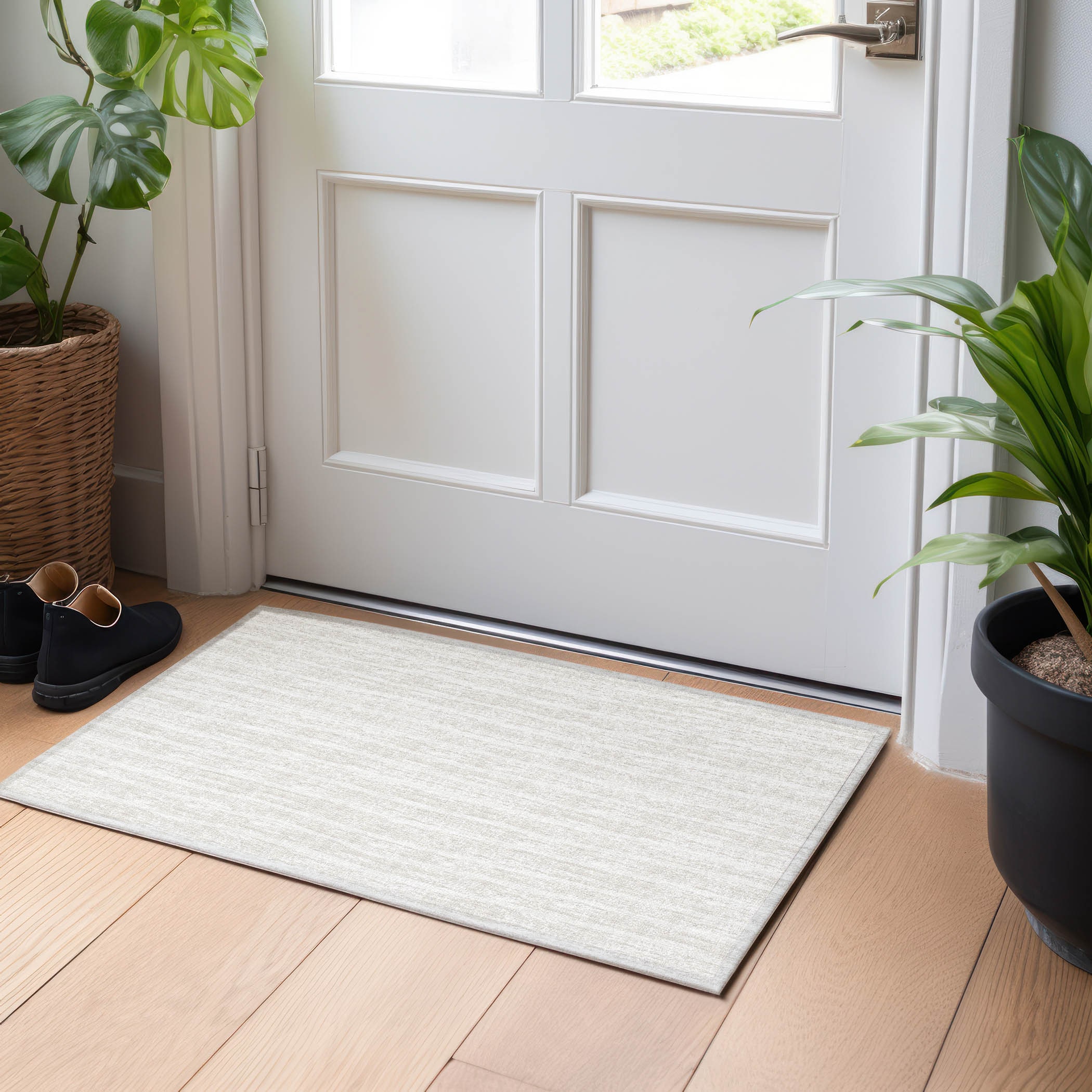 Addison Rugs AMF138LI20X30 Mayfield AMF138LI 2 x 3 (ft) Loomed Polyester Linen Rectangular Indoor Geometric Machine washable Area rug