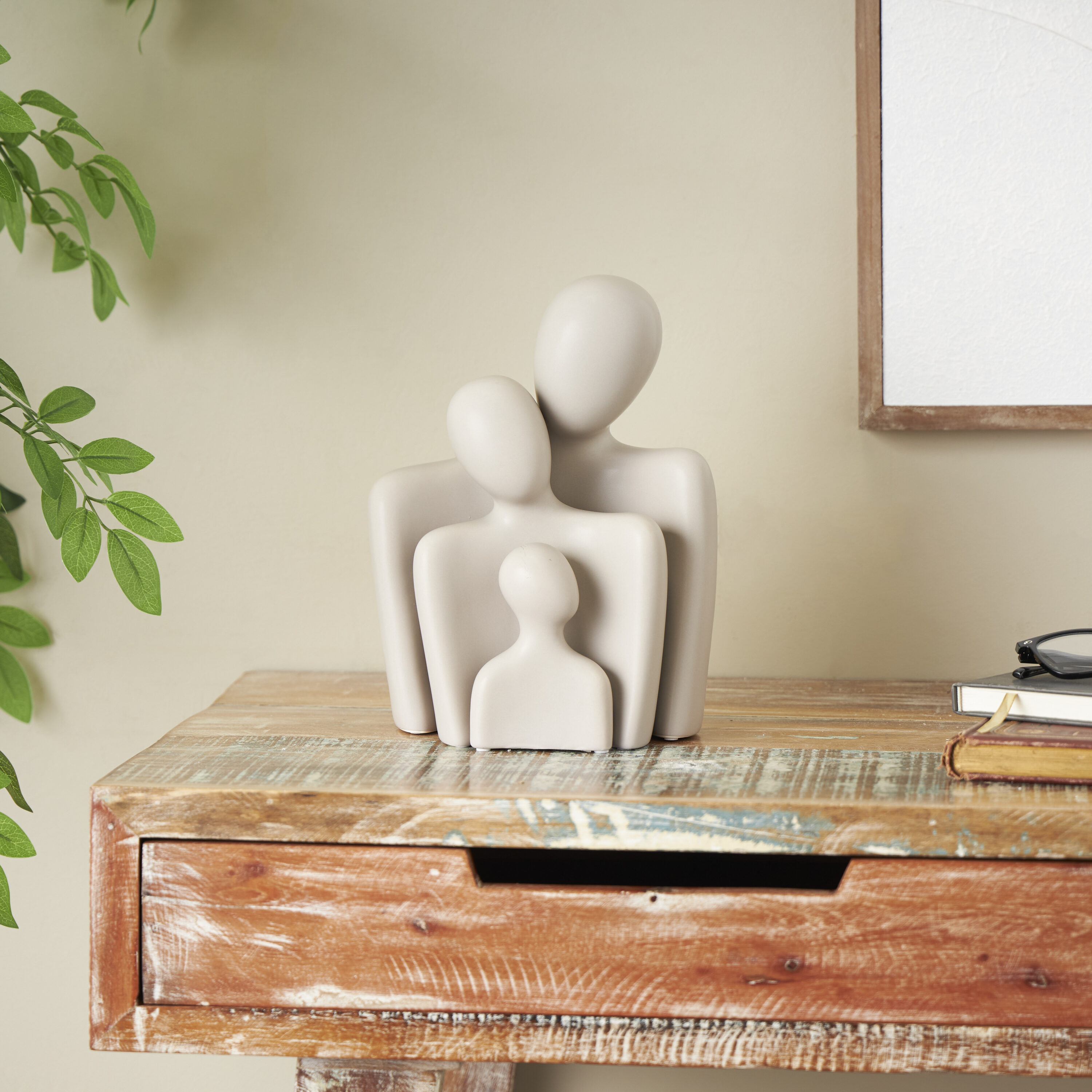Grayson Lane 822293 3 -Pack Off-white Stone Modern Sculpture