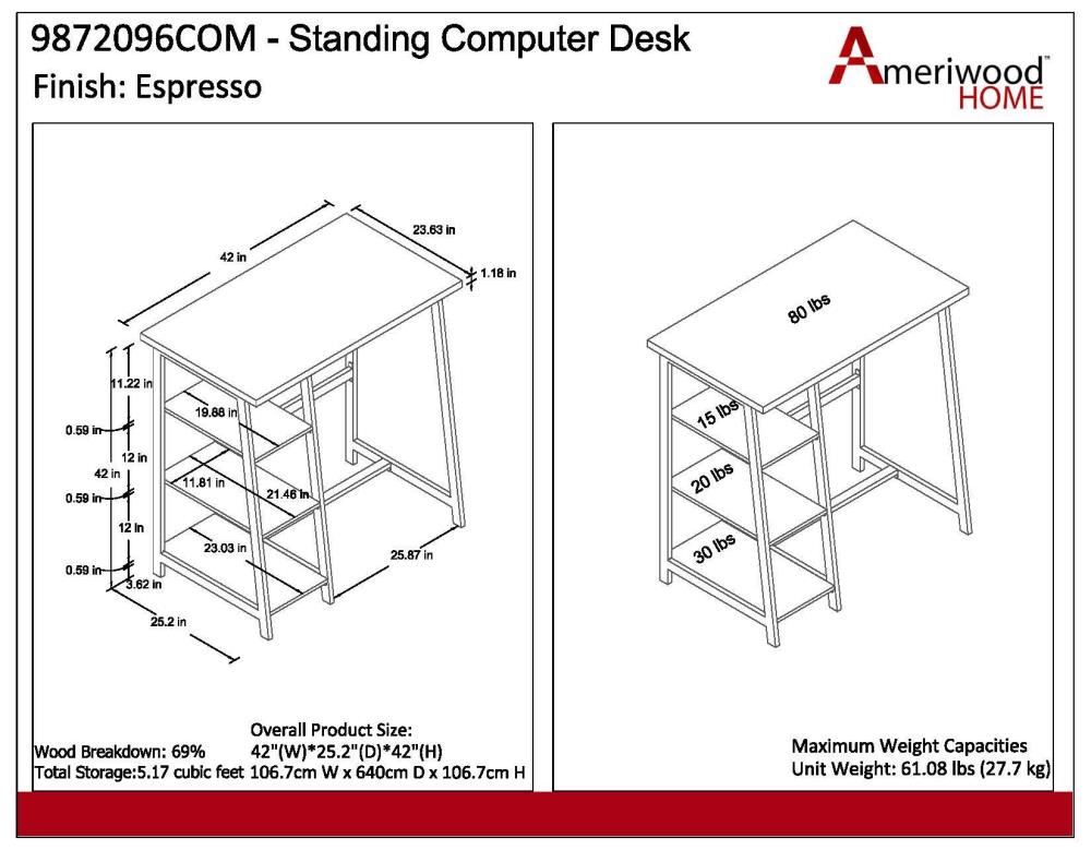 Ameriwood Home DE79960 desks - View #4