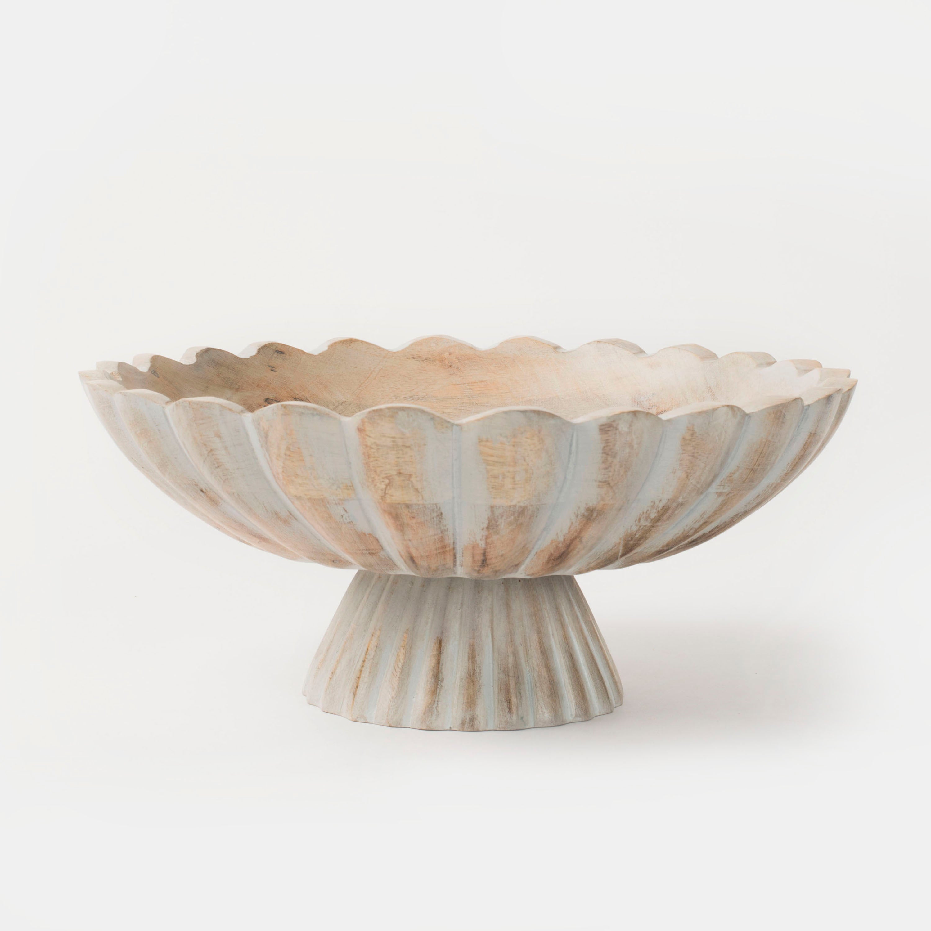 Mela Artisans  Fluted Pedestal Bowl