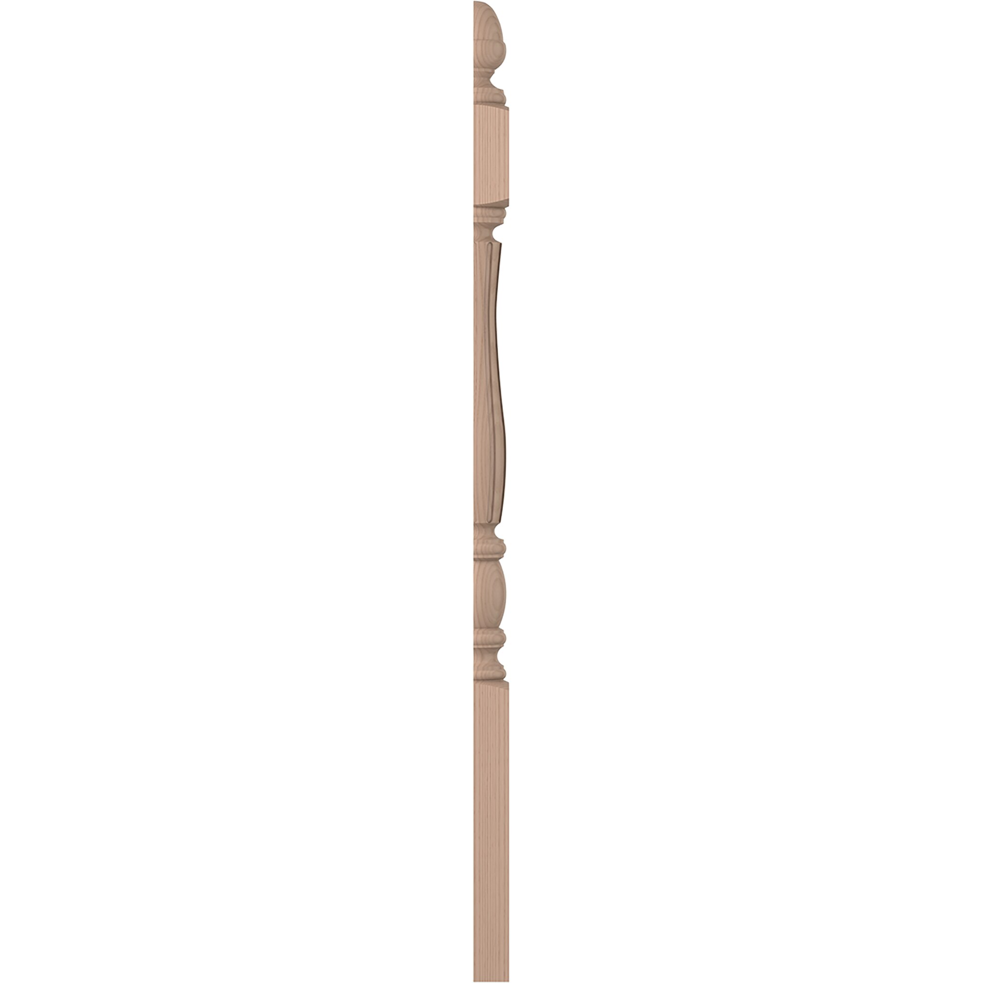 L.J. Smith Stair Systems LJF-3340 1-2-M 3.5-in x 47.4375-in Unfinished Maple Stair Newel Post