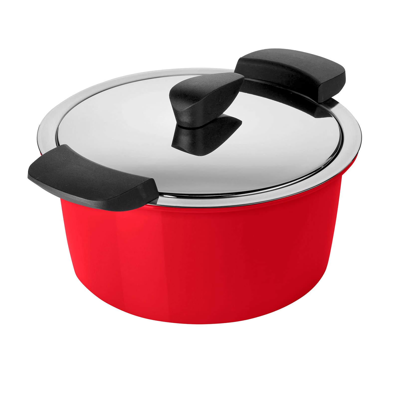 Kuhn Rikon  Hotpan Stainless Steel Cooking Pot with Insulated Bowl 2.1Quart Red