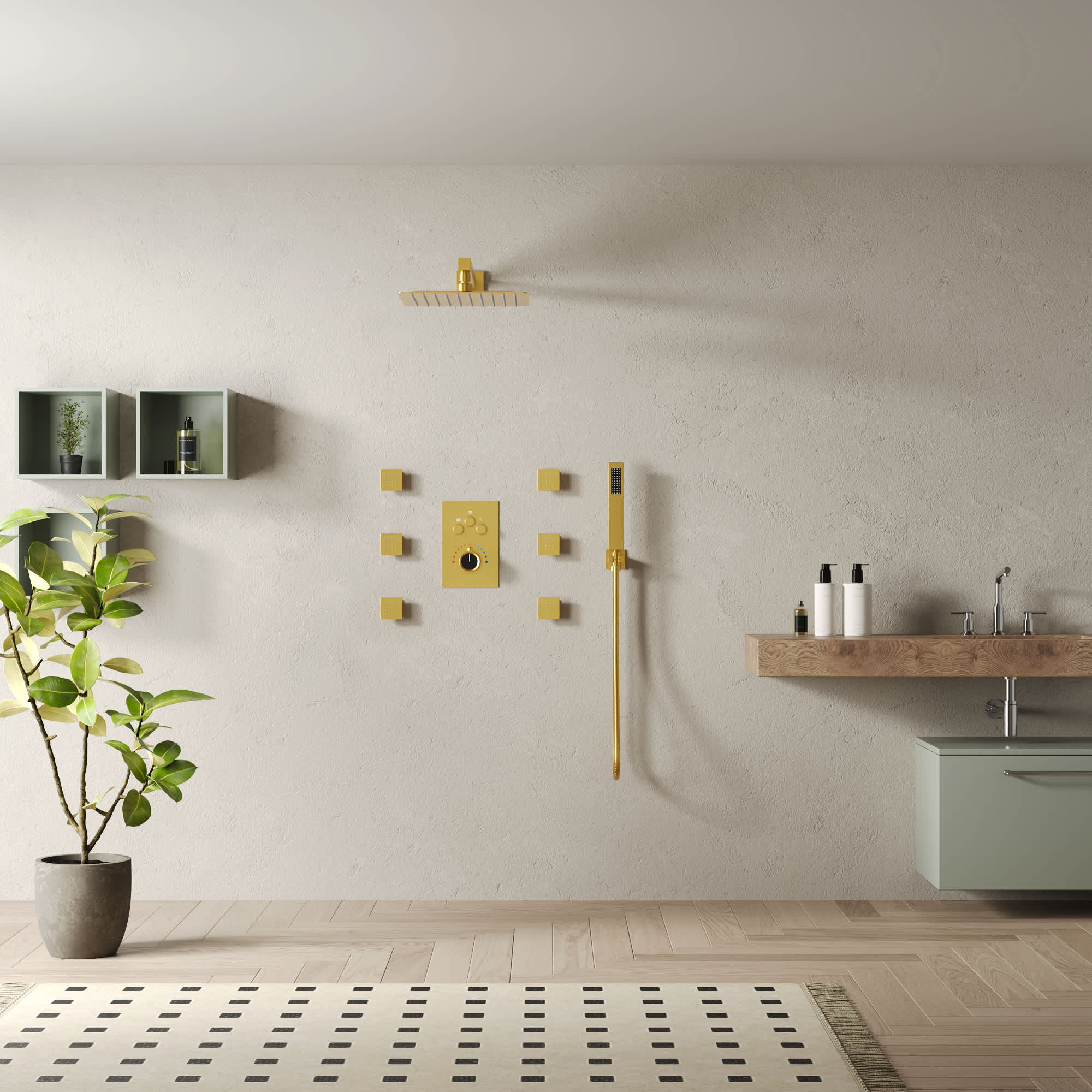 EVERSTEIN SFS1003-GD12 Tub-Shower-Faucets - View #3