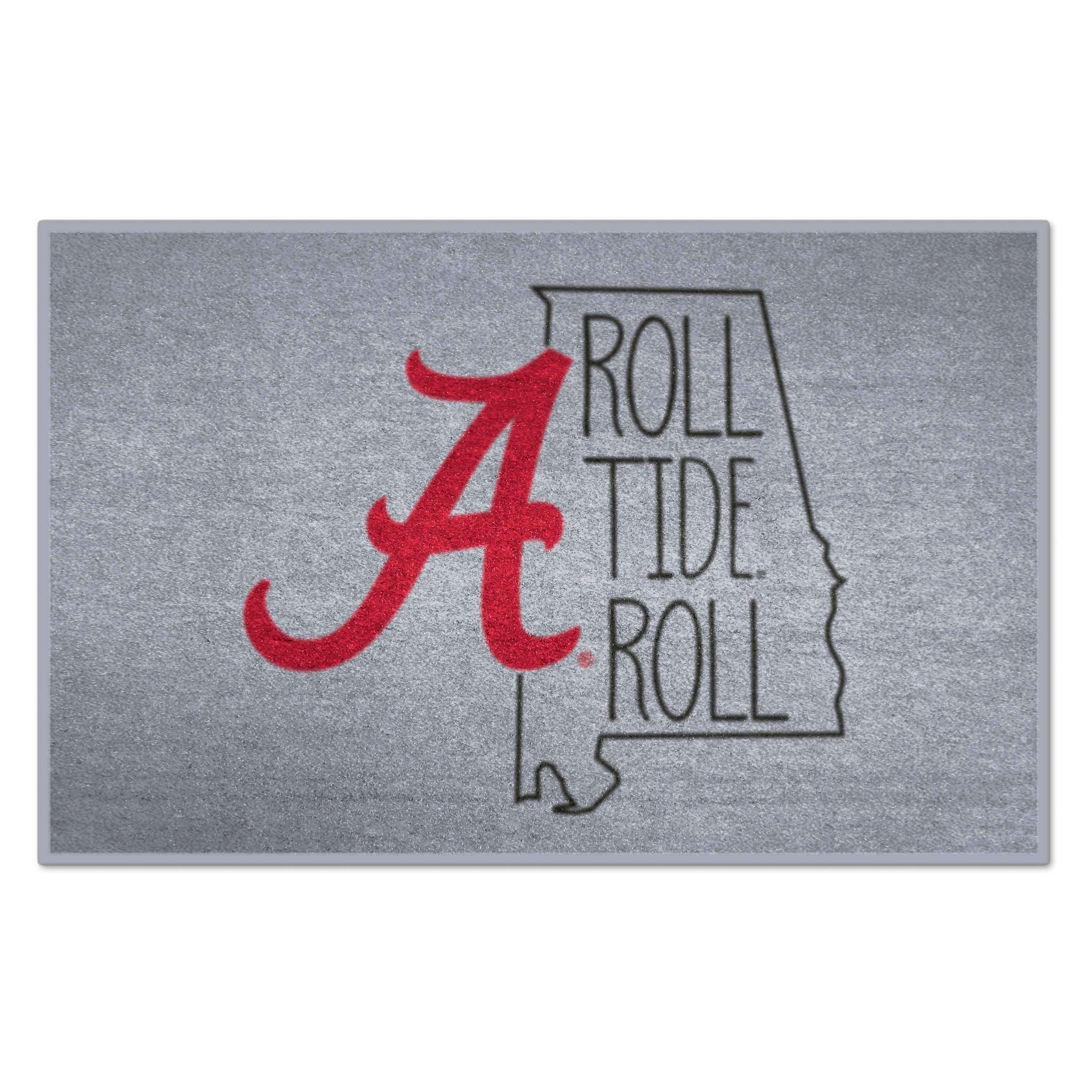FANMATS 21072 Alabama Crimson Tide 2-ft x 3-ft Gray Nylon Rectangular Indoor or outdoor Decorative Sports Door mat