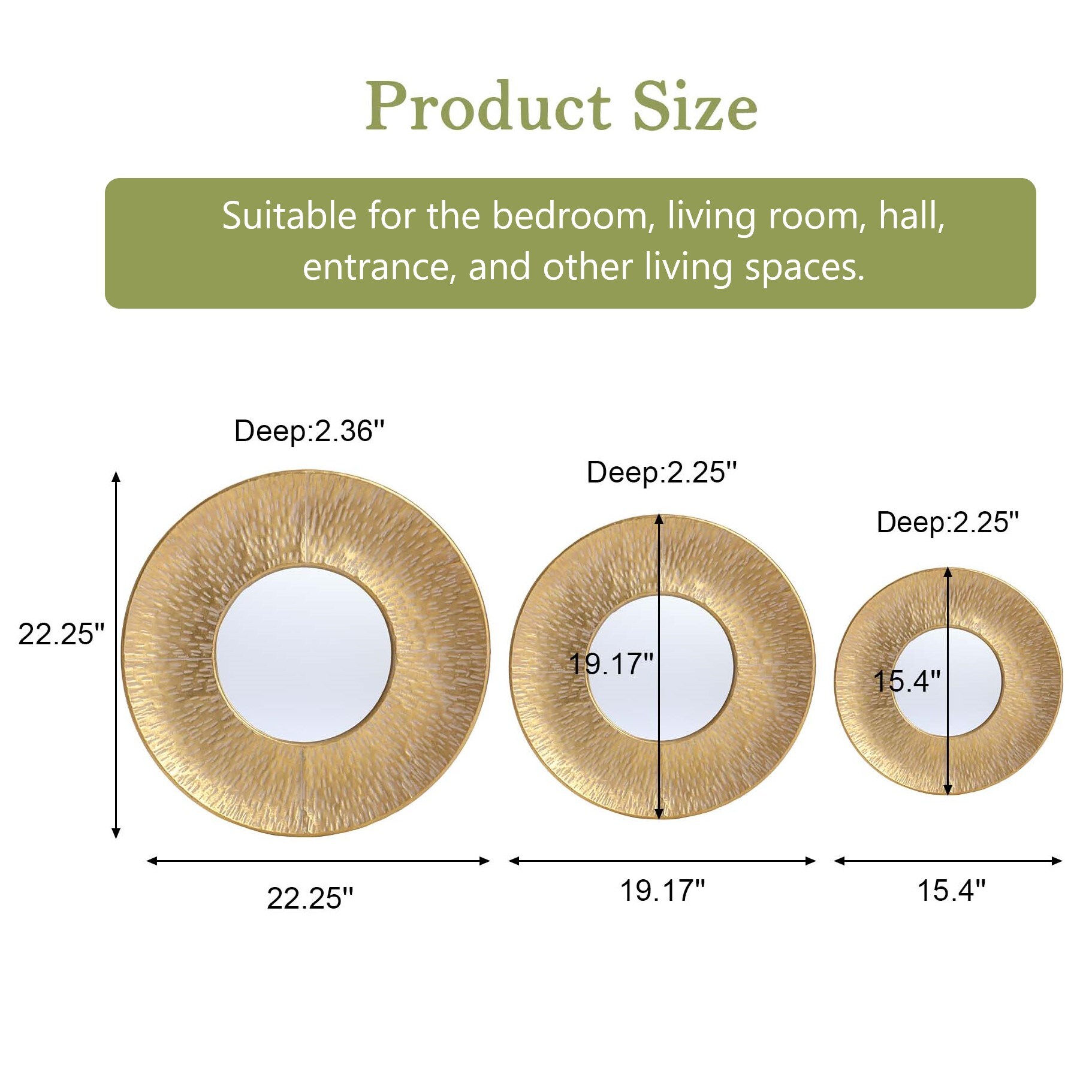 LuxenHome WHA1817 Decor-Mirrors - View #13