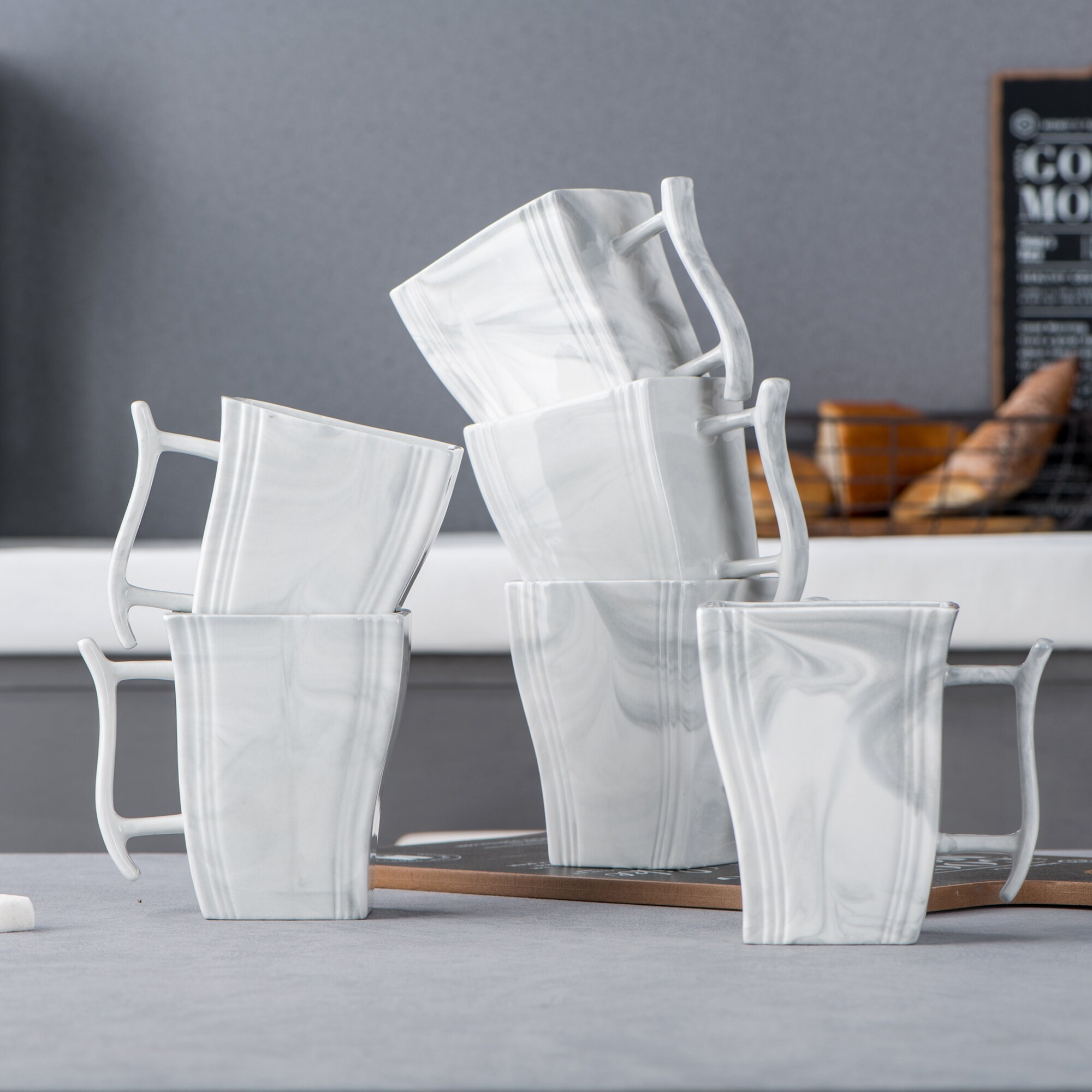 MALACASA FLORA-6CP-GREY drinkware - View #3