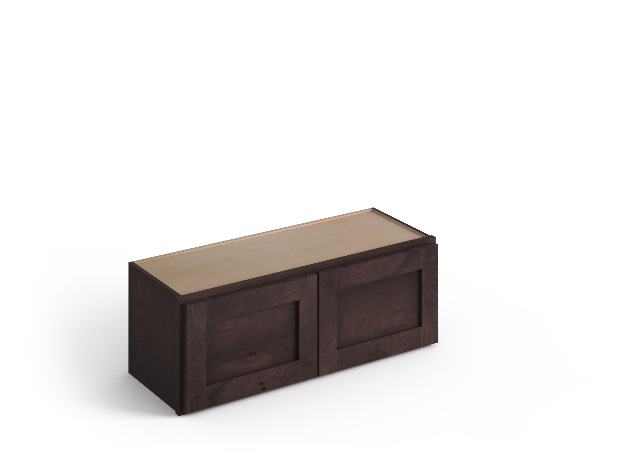 Valleywood Cabinetry 15-in W x 30-in H x 12-in D Rustic Hickory Wall Ready To Assemble Plywood Cabinet (Flat Panel Shaker Door Style)