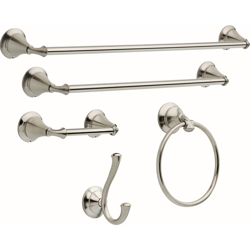 Delta Linden Brilliance Stainless Steel Wall Mount Single Towel Ring in ...