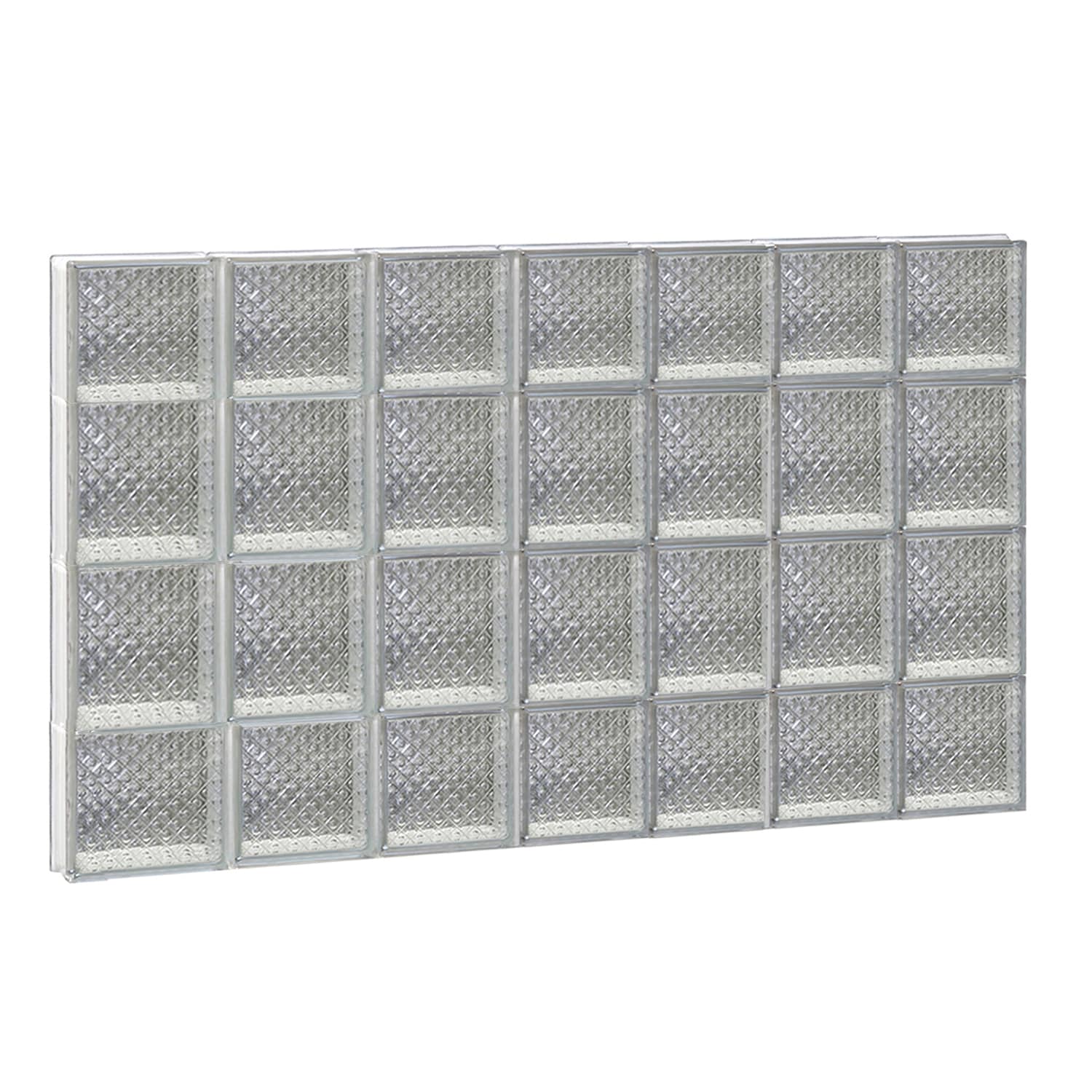 REDI2SET S4228DP Diamond Glass 40-1/4-in x 27-in Frameless Replacement Glass Block Window