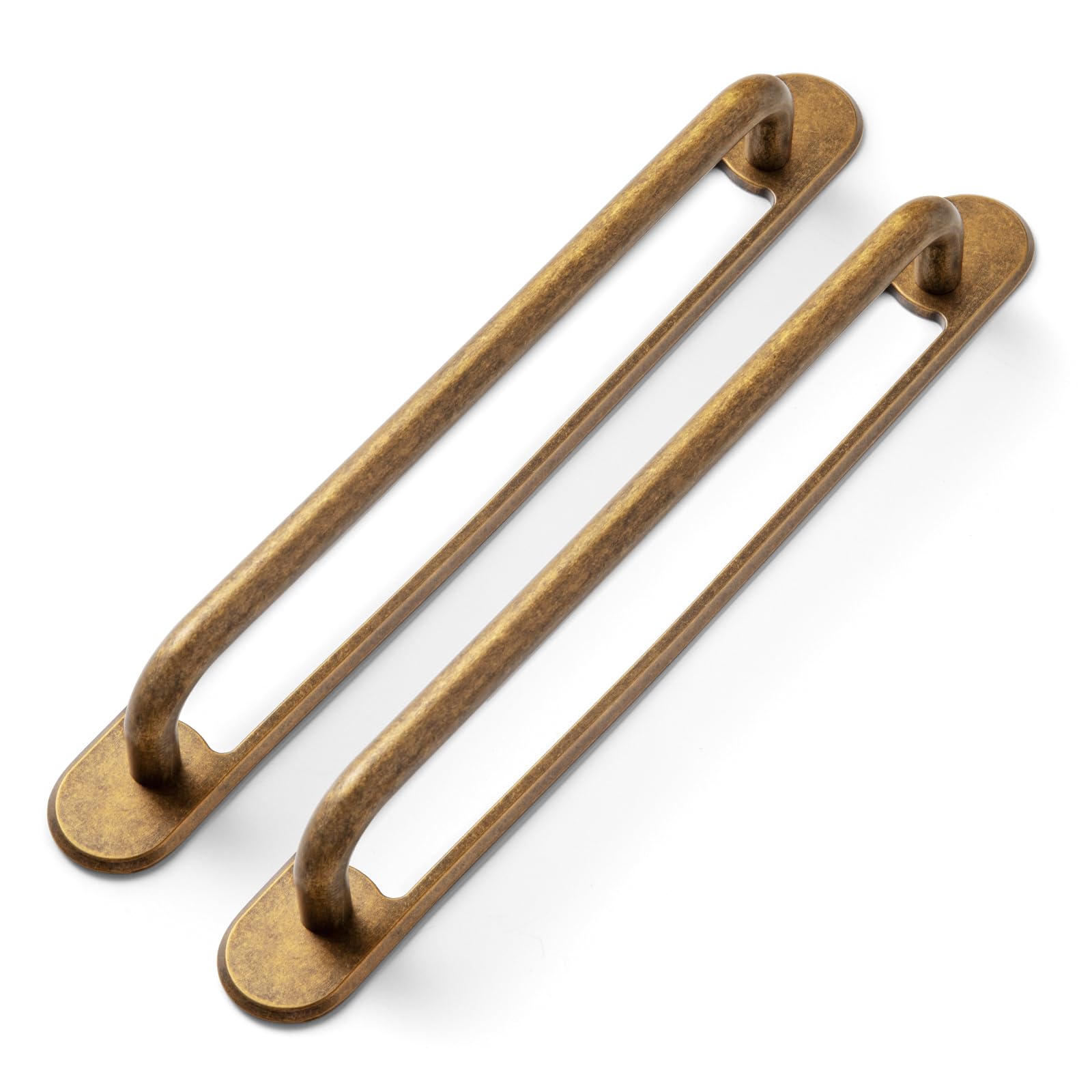LAIFUCAM Antique Brass Cabinet Drawer Pulls with Backplate Solid Zinc Alloy Vintage Style Hardware for Kitchen Bedroom Cupboard 7.6 Hole Centers #LLA0804A275