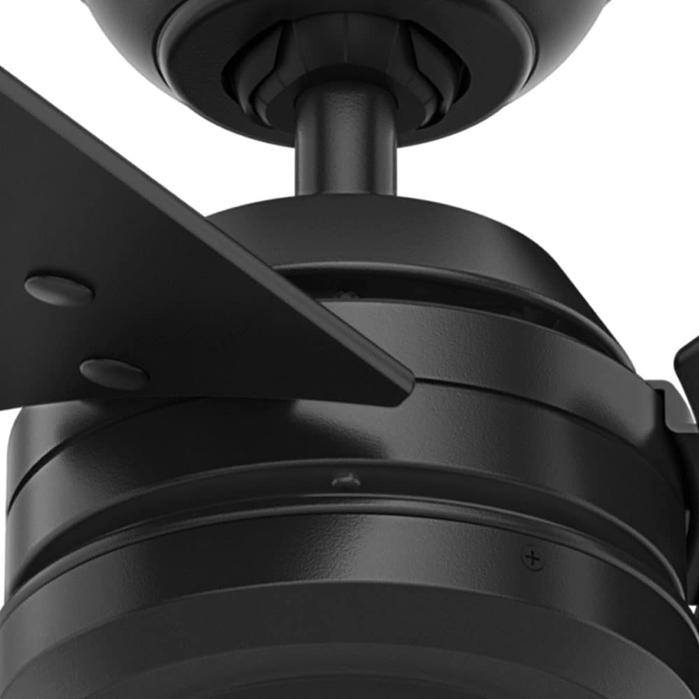 Matte Black 52" Outdoor Ceiling Fan with Reversible Blades
