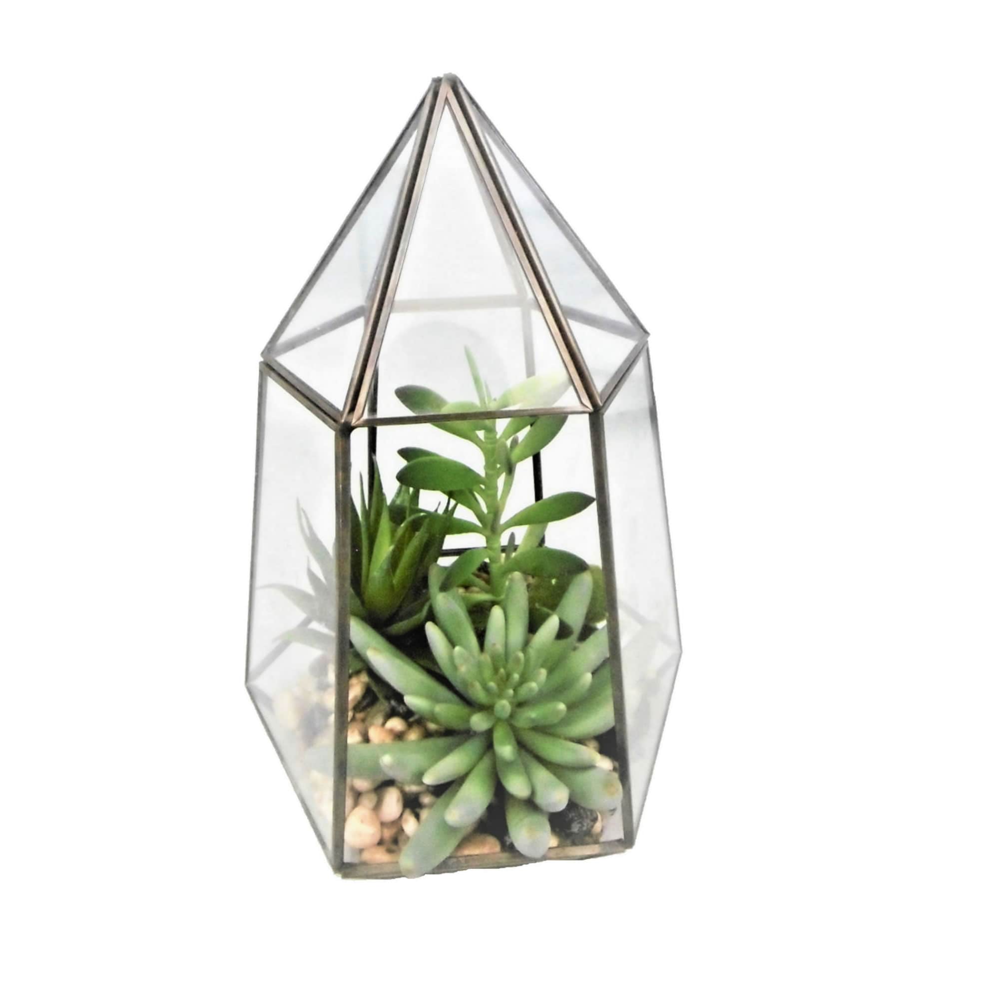 Vickerman FM180901 11-in Green Indoor Succulent Artificial Plant