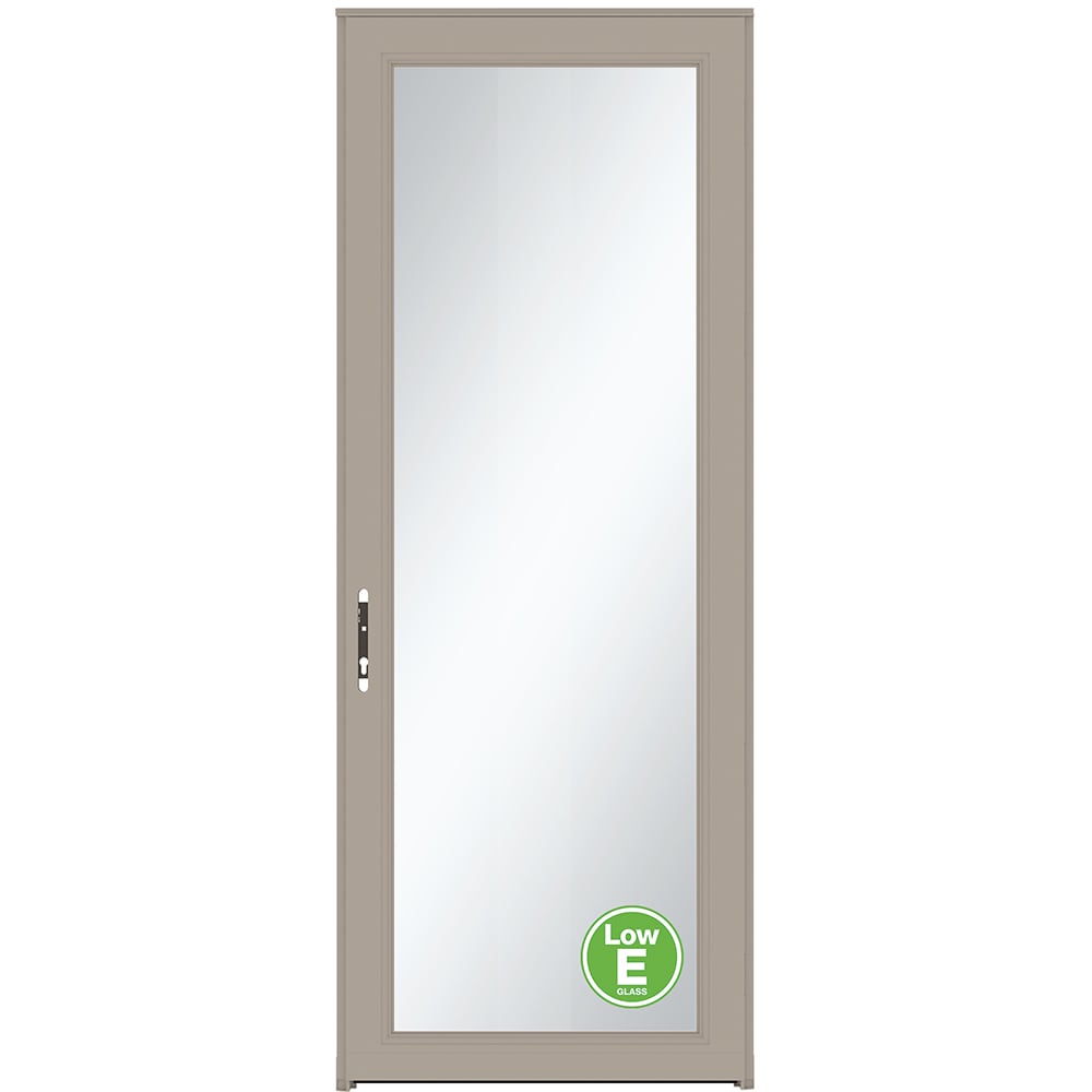 Signature Selection Low-E 36-in x 96-in Sandstone Full-view Interchangeable Screen Aluminum Storm Door in Brown | - LARSON 14904099RE