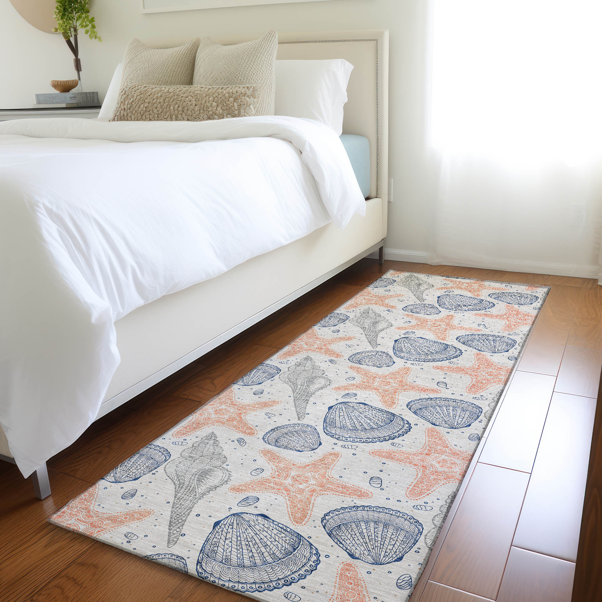 Addison Rugs AMF183PH2X8 Mayfield AMF183PH 2 x 7 (ft) Loomed Polyester Peach Rectangular Indoor Geometric Machine washable Area rug