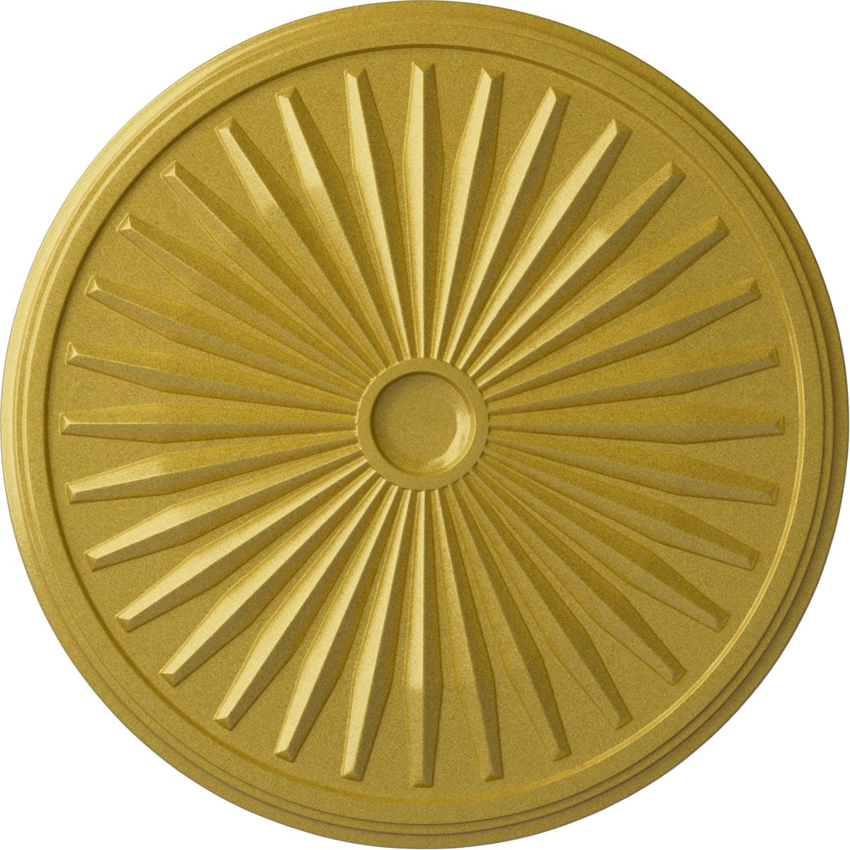 Ekena Millwork CM33LERGS Leandros 33.125-in W x 33.125-in L Painted Rich Gold Polyurethane Whole Ceiling Medallion