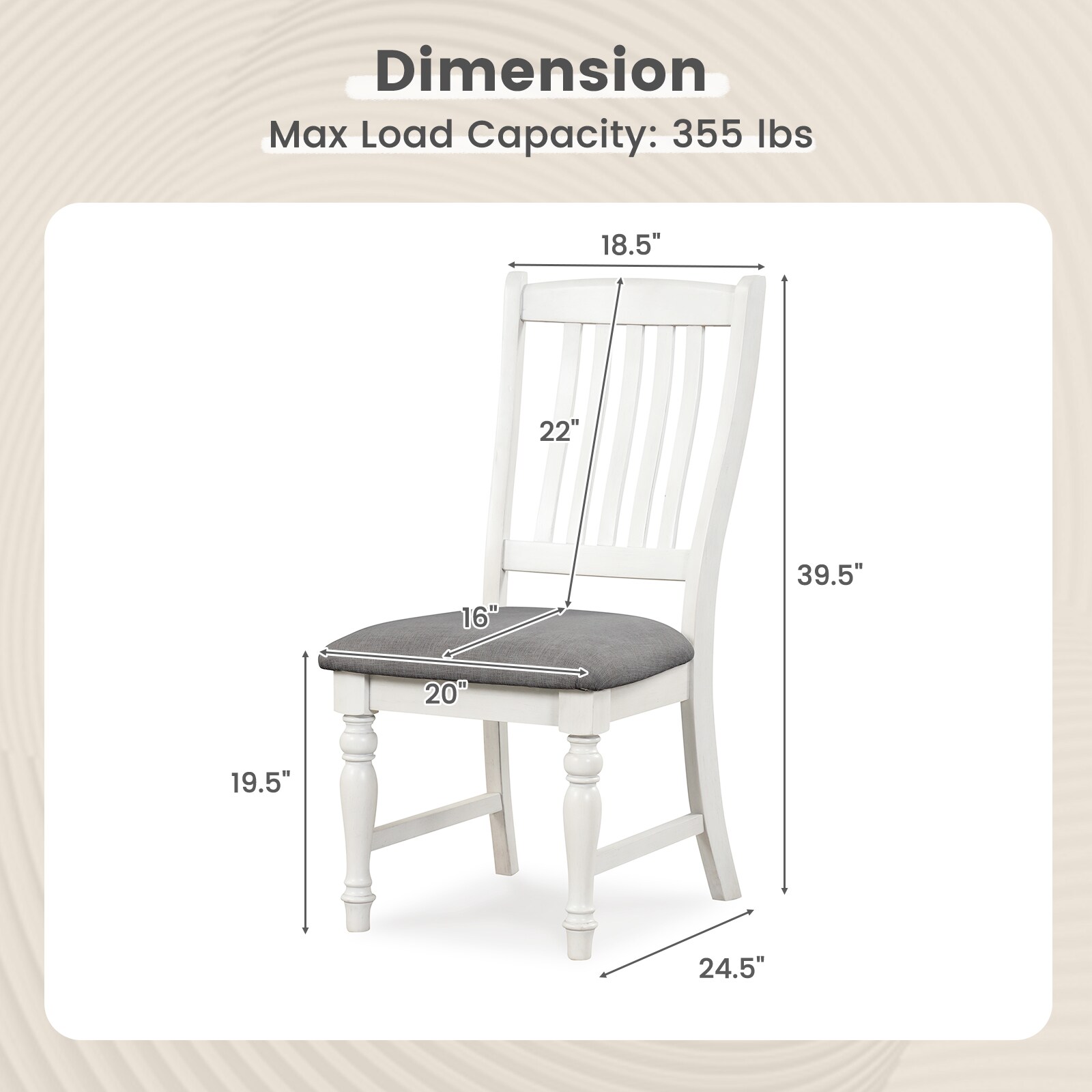Slickblue D-CO-HW68765CK Dining-Chairs - View #4
