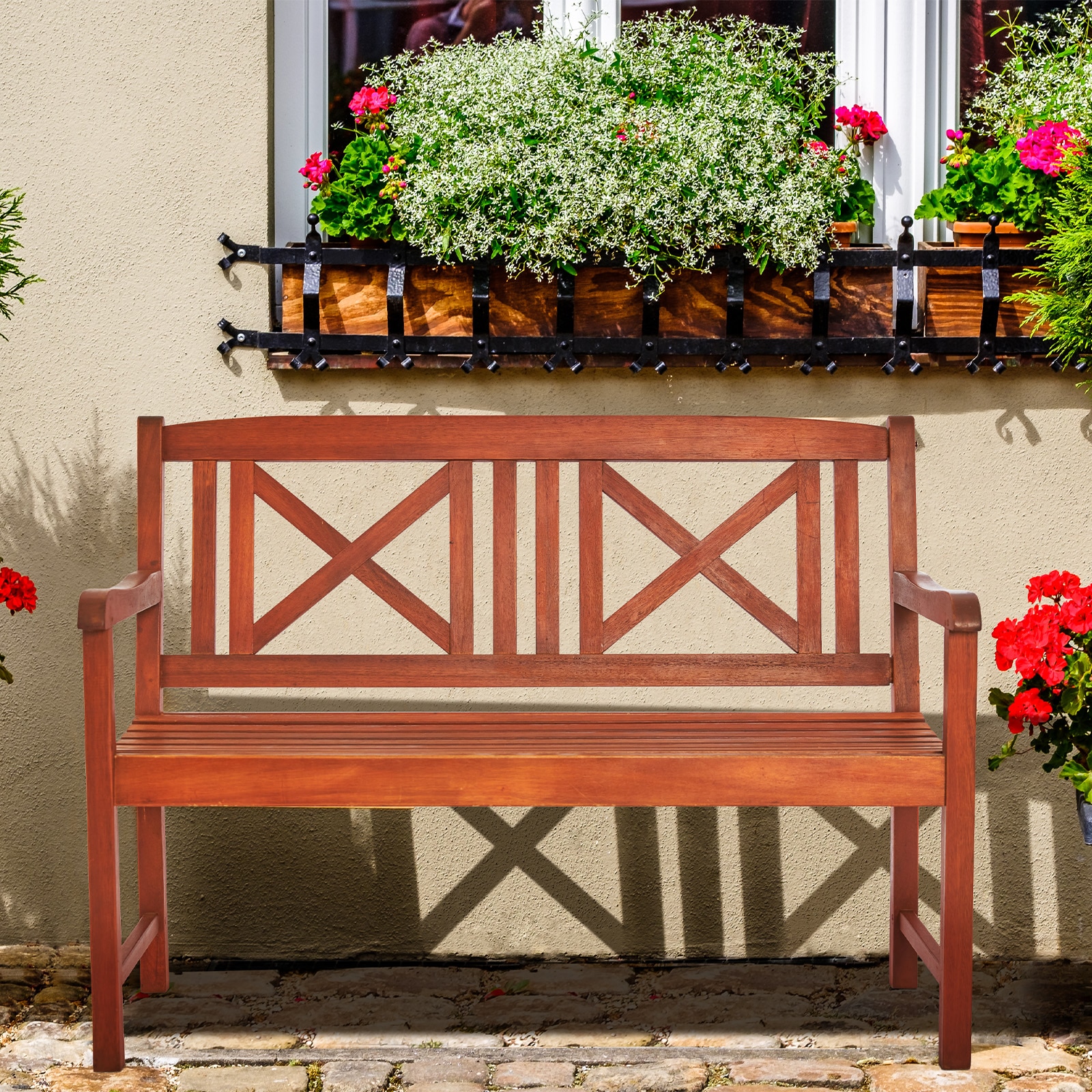 Winado LO1G56000746 47-Inches L Park Benches Wood Park Bench