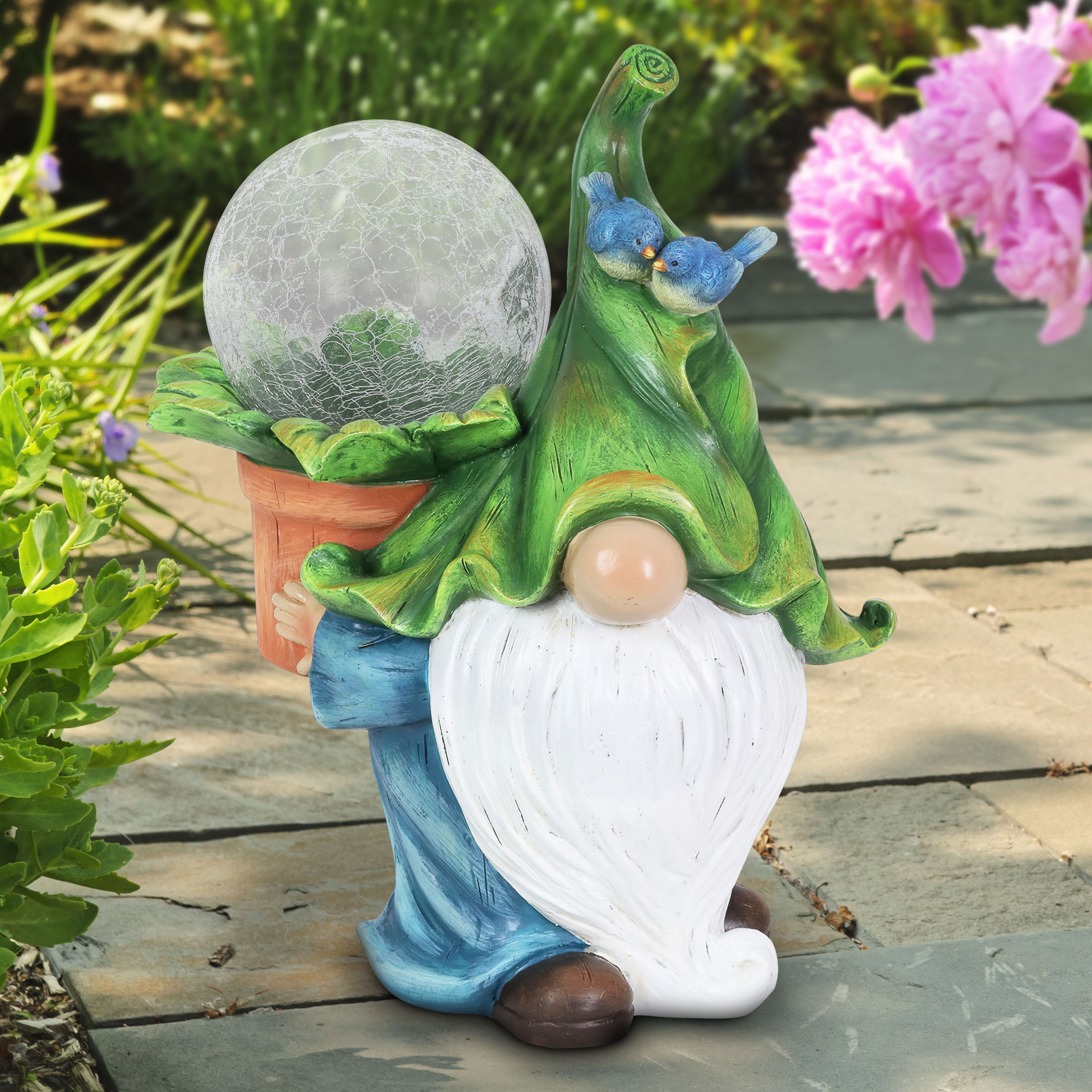 Exhart 10.75-in H x 8.66-in W Multiple Colors/Finishes Gnome Garden ...