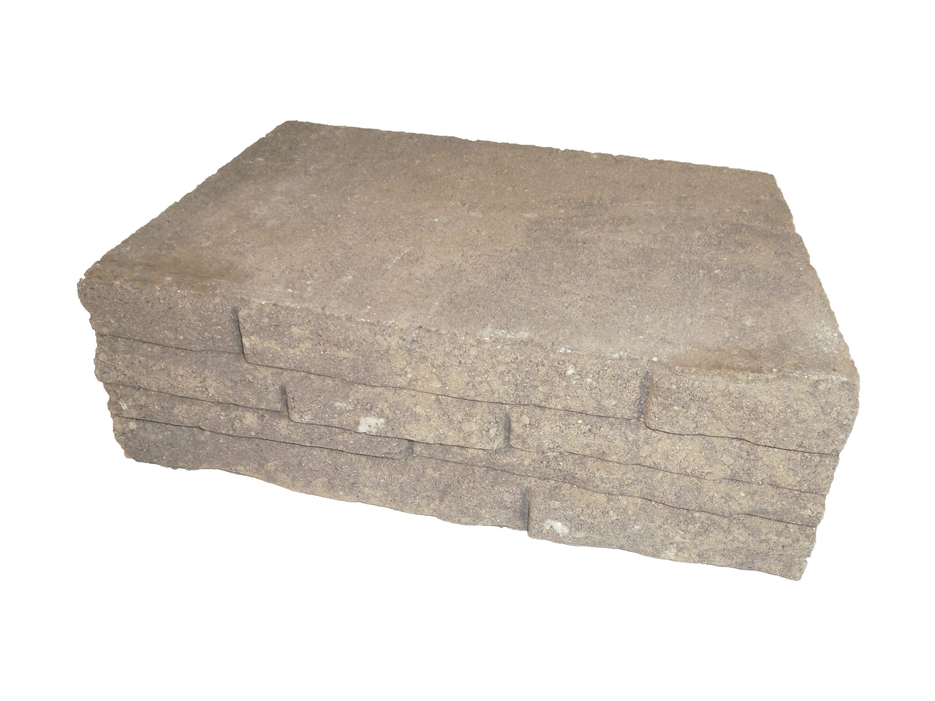 4-in H x 12-in L x 6.5-in D Arcadian Concrete Retaining Wall Block in Brown | - Lowe's 308641