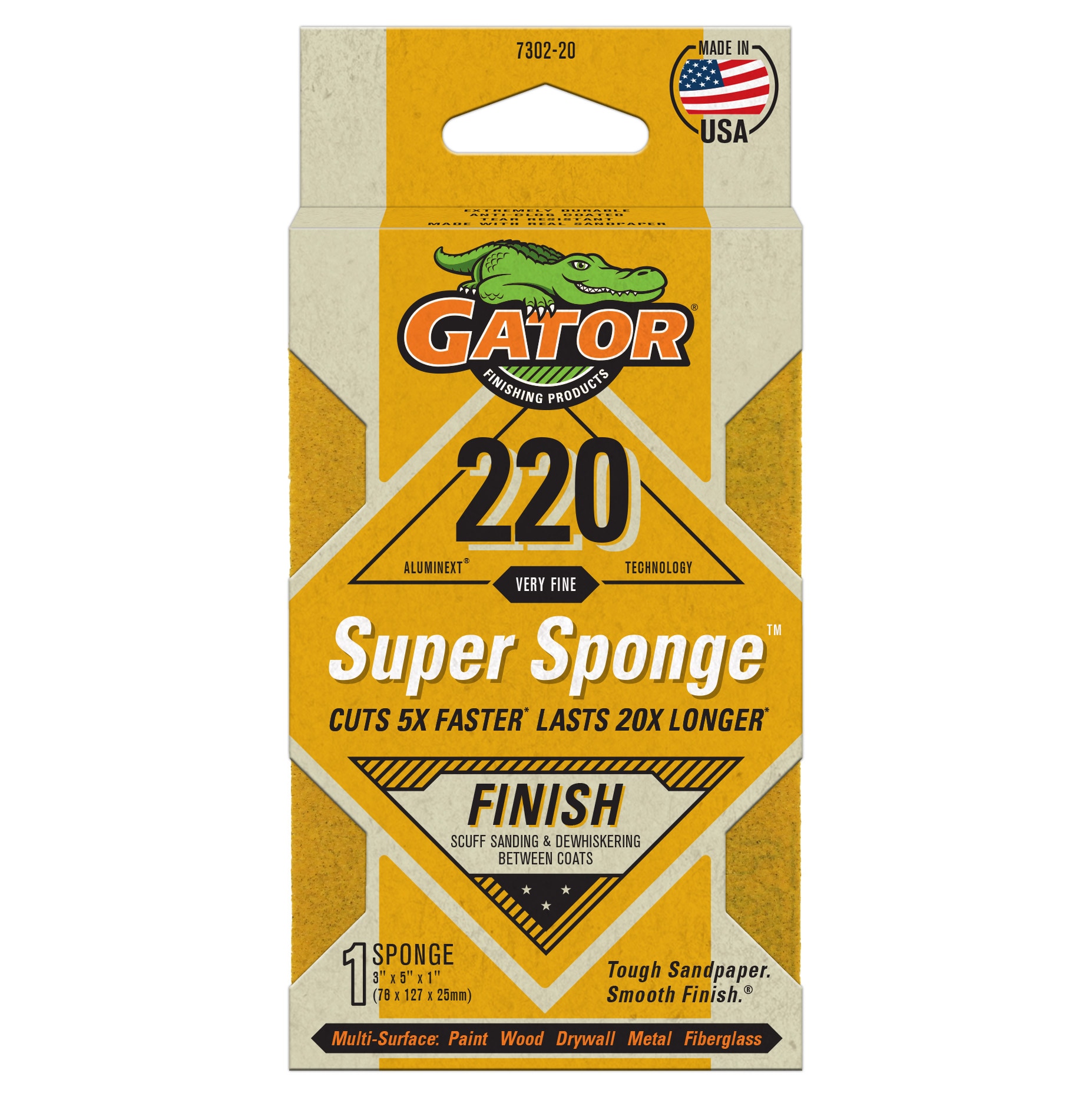 Gator 7302 Fine 220-Grit Sanding sponge