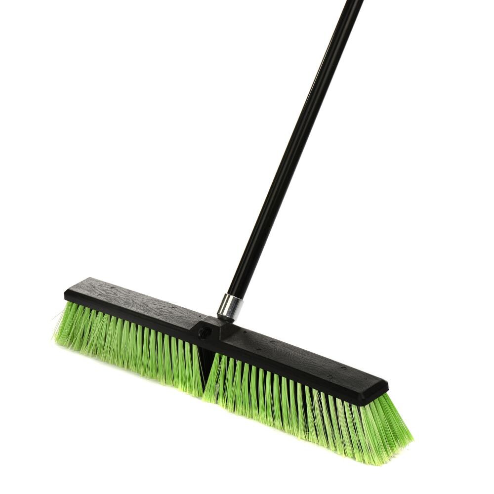 Alpine Industries 24in Poly Fiber Push to Center Push Broom in the