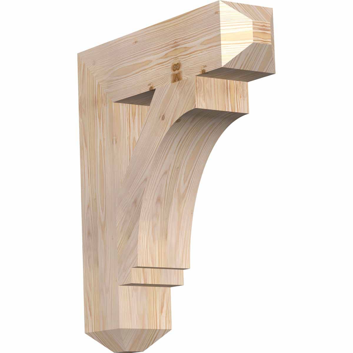Ekena Millwork BKT06X24X28IMP04SDF Imperial craftsman smooth 5-1/2-in x 24-in x 28-in Douglas fir Brown Wood Standard bracket