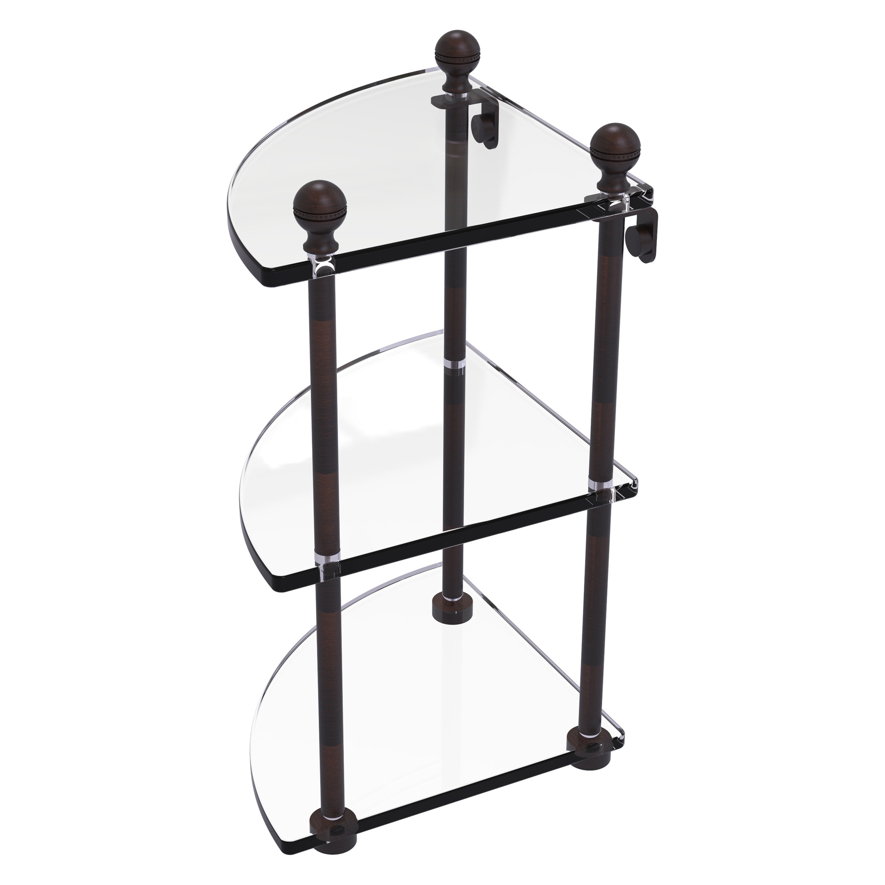 Allied Brass MA-6-VB Mambo Venetian Bronze 3 -Tier Wall mount Corner Bathroom Shelf ( 8-in x 15-in x 8-in )
