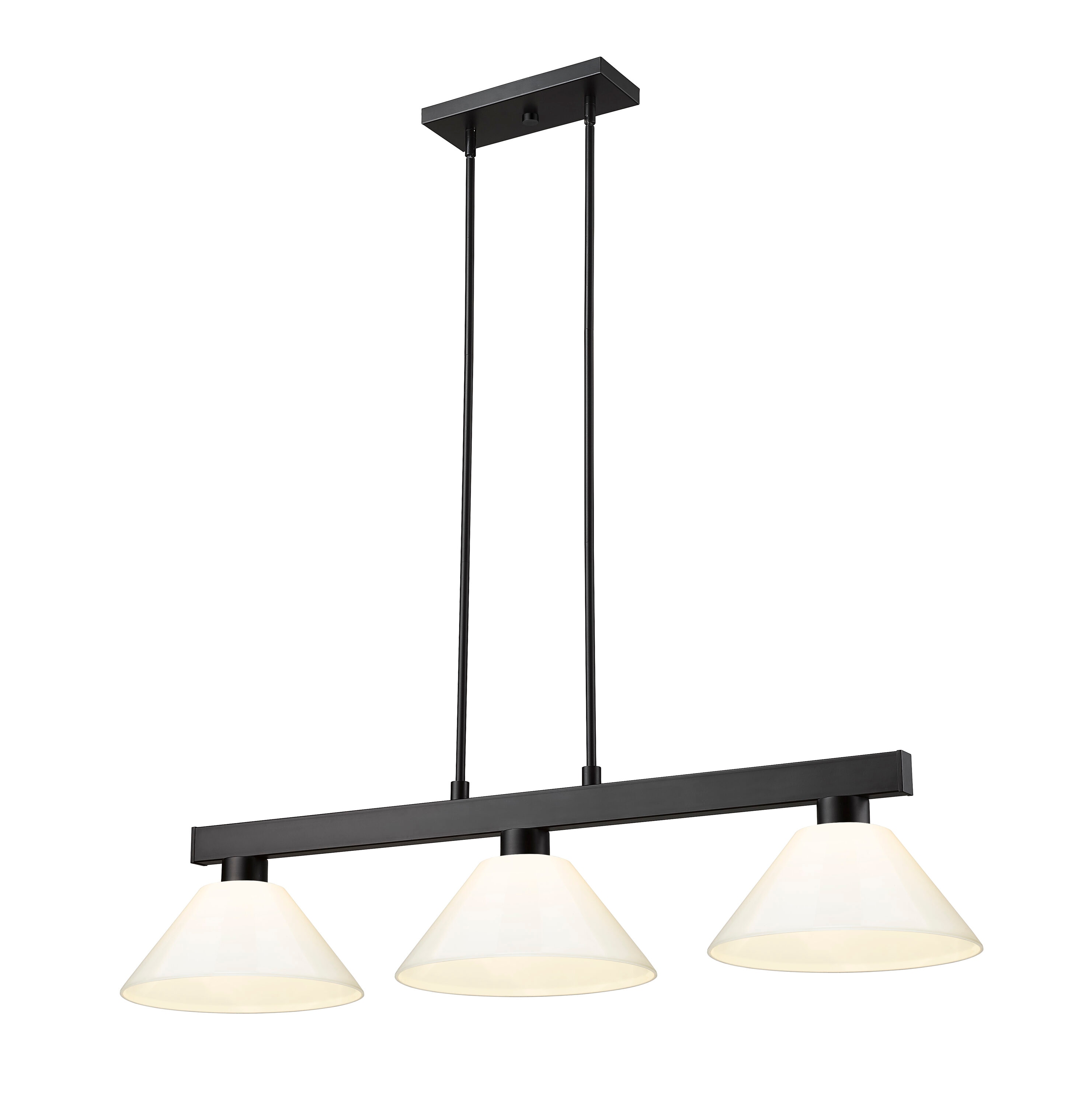 Z-Lite 152MB-PWH Cobalt Matte Black Incandescent Medium base (E-26) Pool Table Lighting