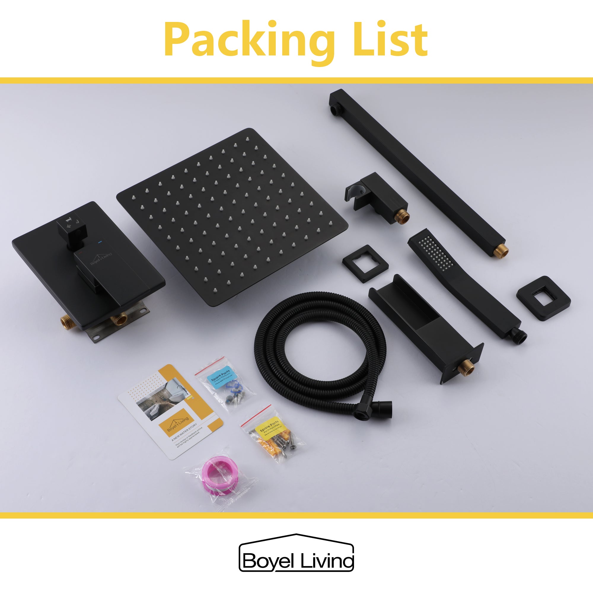 Boyel Living MS-A3807-10MB Showerhead-Bar-Panels - View #3