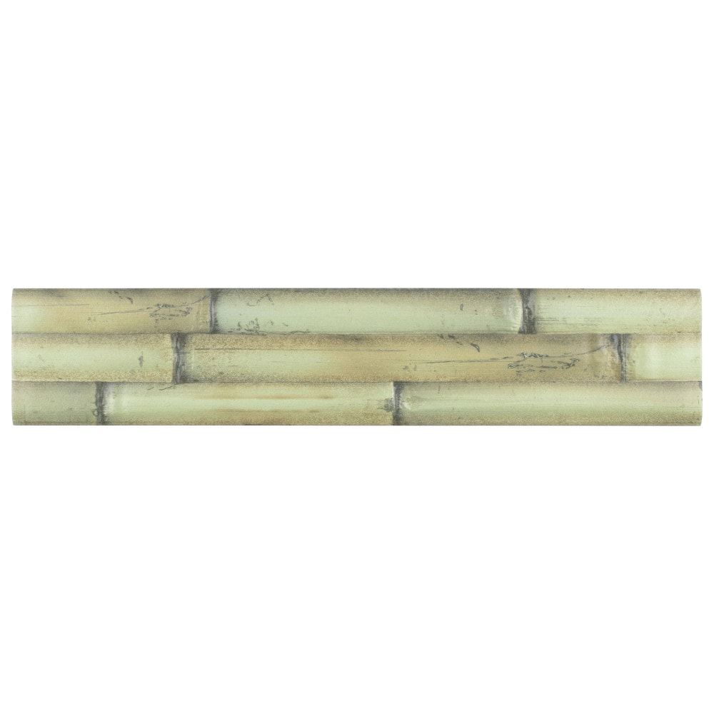 Affinity Tile WMIALBVE Bamboo Albufera Verde 4-in x 16-in Satin Ceramic Wood Look Wall Tile (8.4-sq. ft/ Carton)