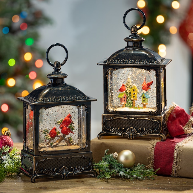 Gerson International 10-in Lighted Lantern Battery-operated Christmas ...