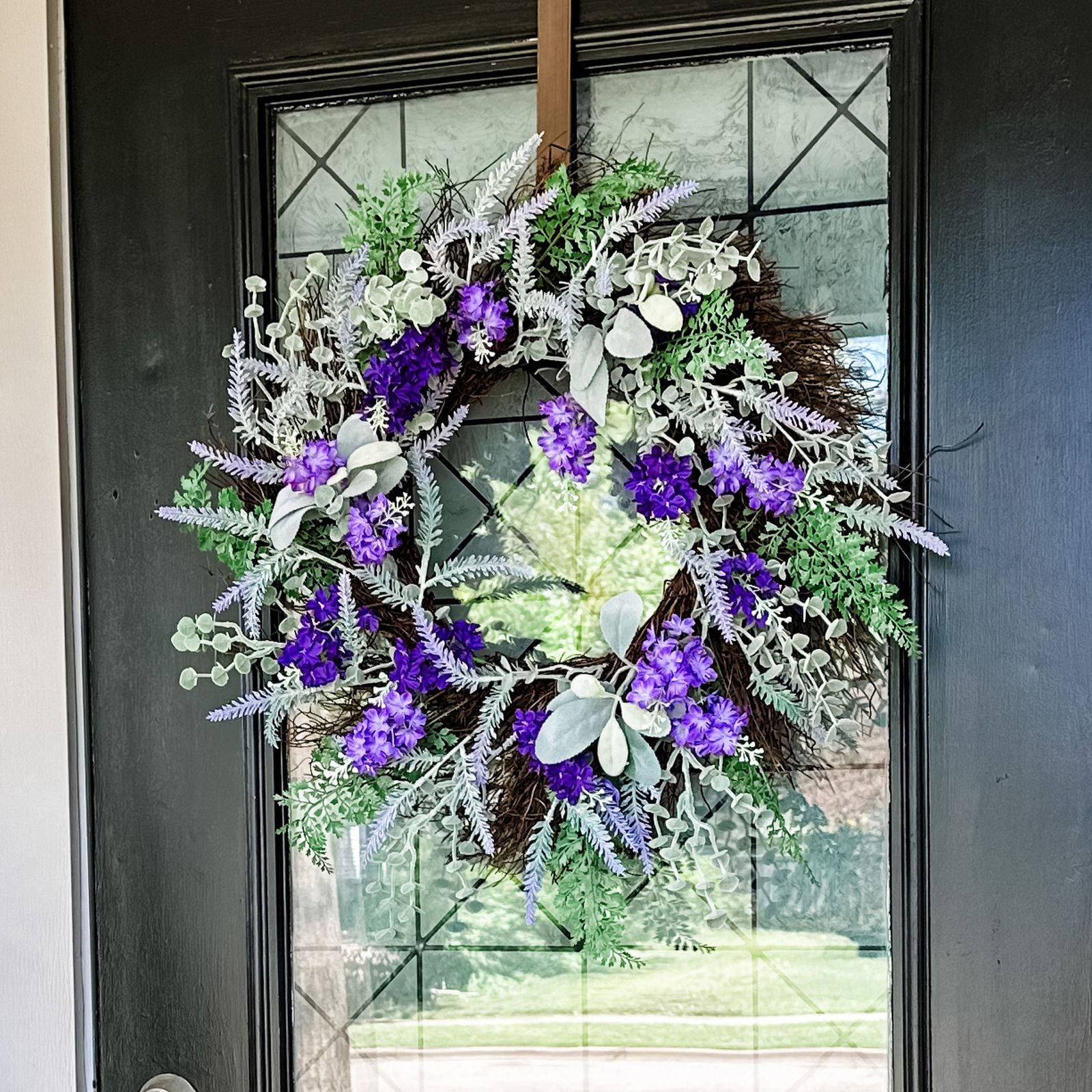 Lavender and Greenery 24-Inch Grapevine Floral Wreath