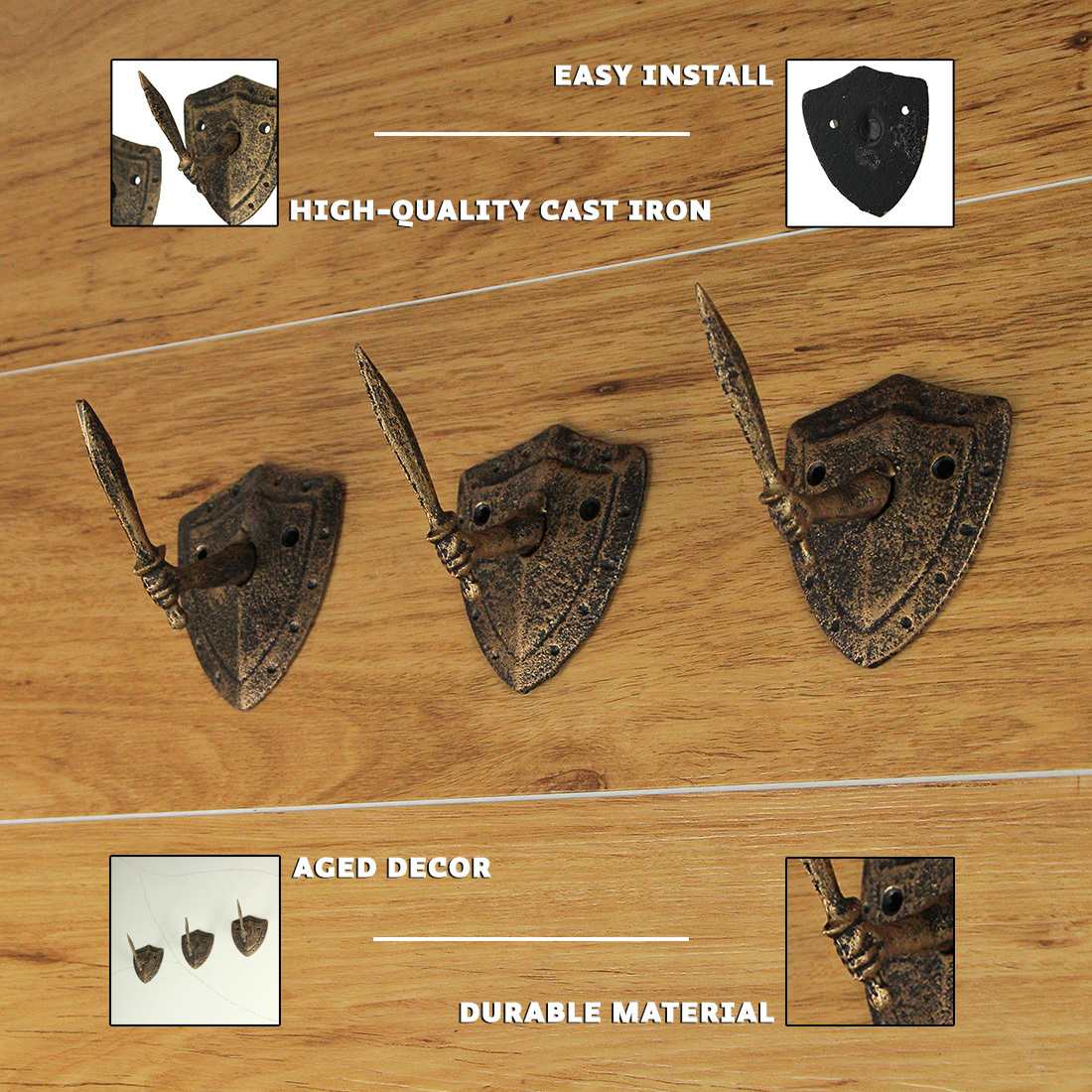 Zeckos ZKO-99420 Decorative-Wall-Hooks - View #2