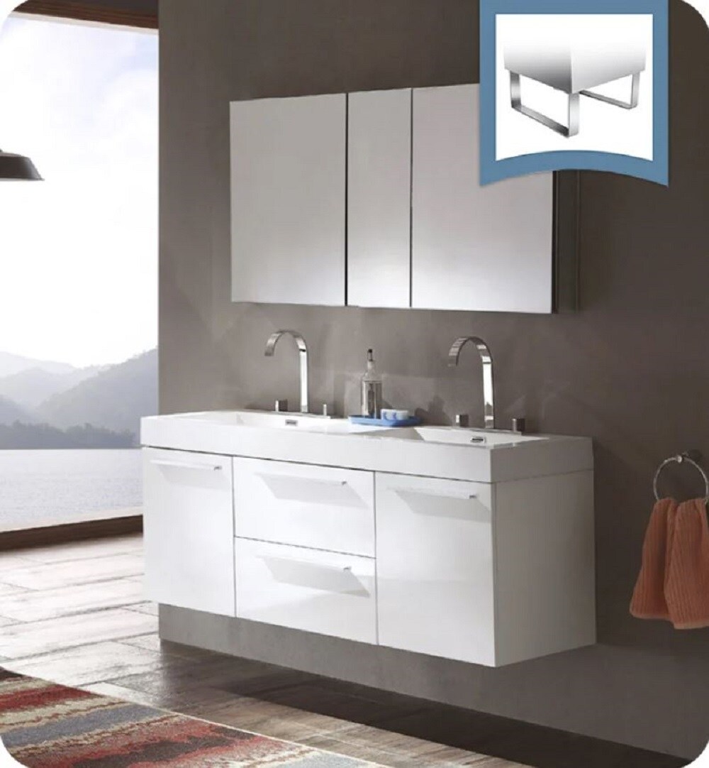 Fresca FVN8013WH Bath-Vanity-Combo - View #2