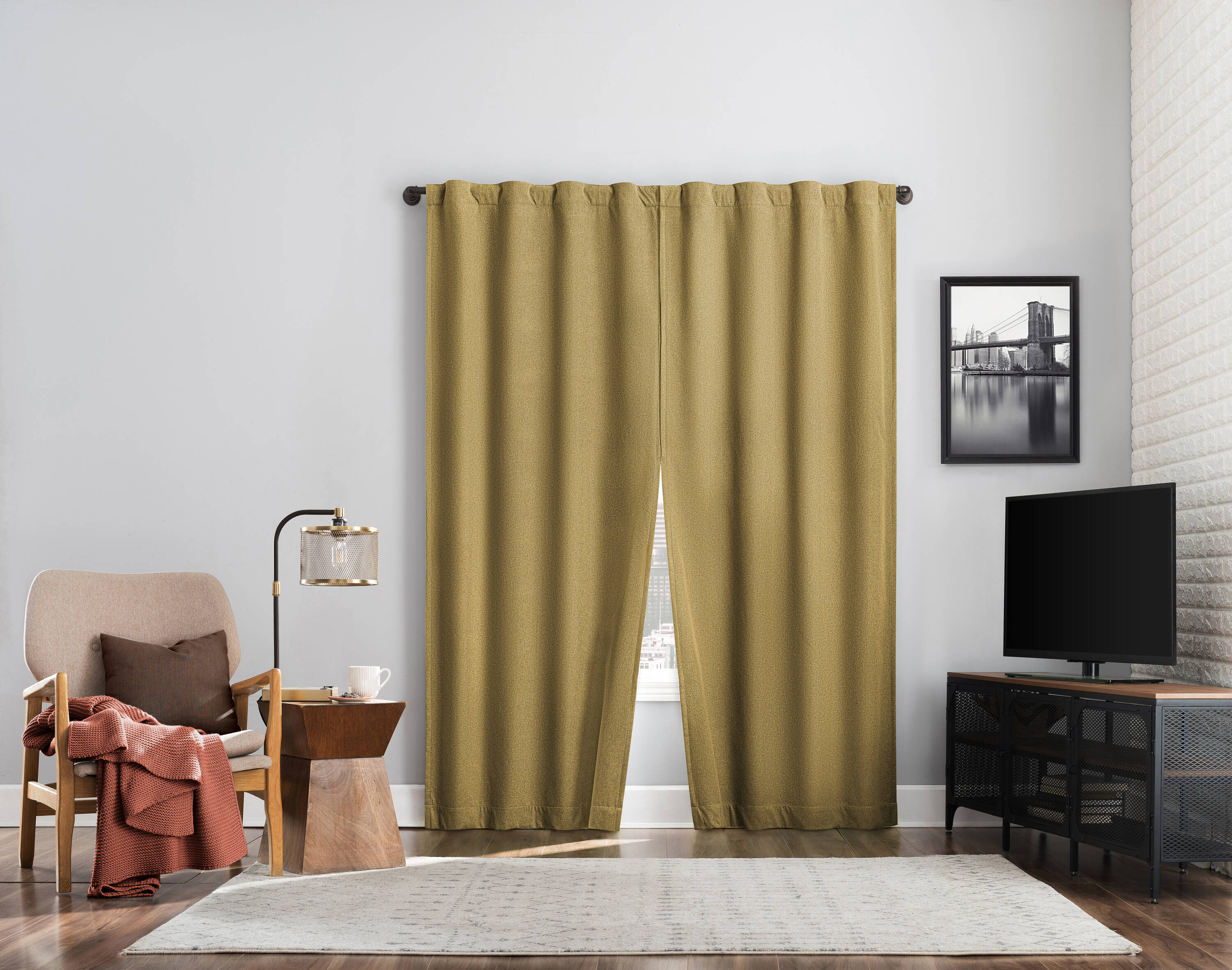 Sun Zero QUINBY 74X84 GOLD curtains - View #7